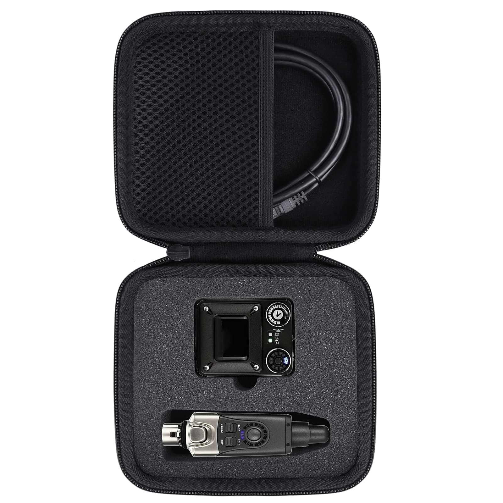 Hard Travel Case Replacement for Xvive U4 U4R Wireless in-Ear Monitoring System IEM System Transmitter Beltpack Receiver