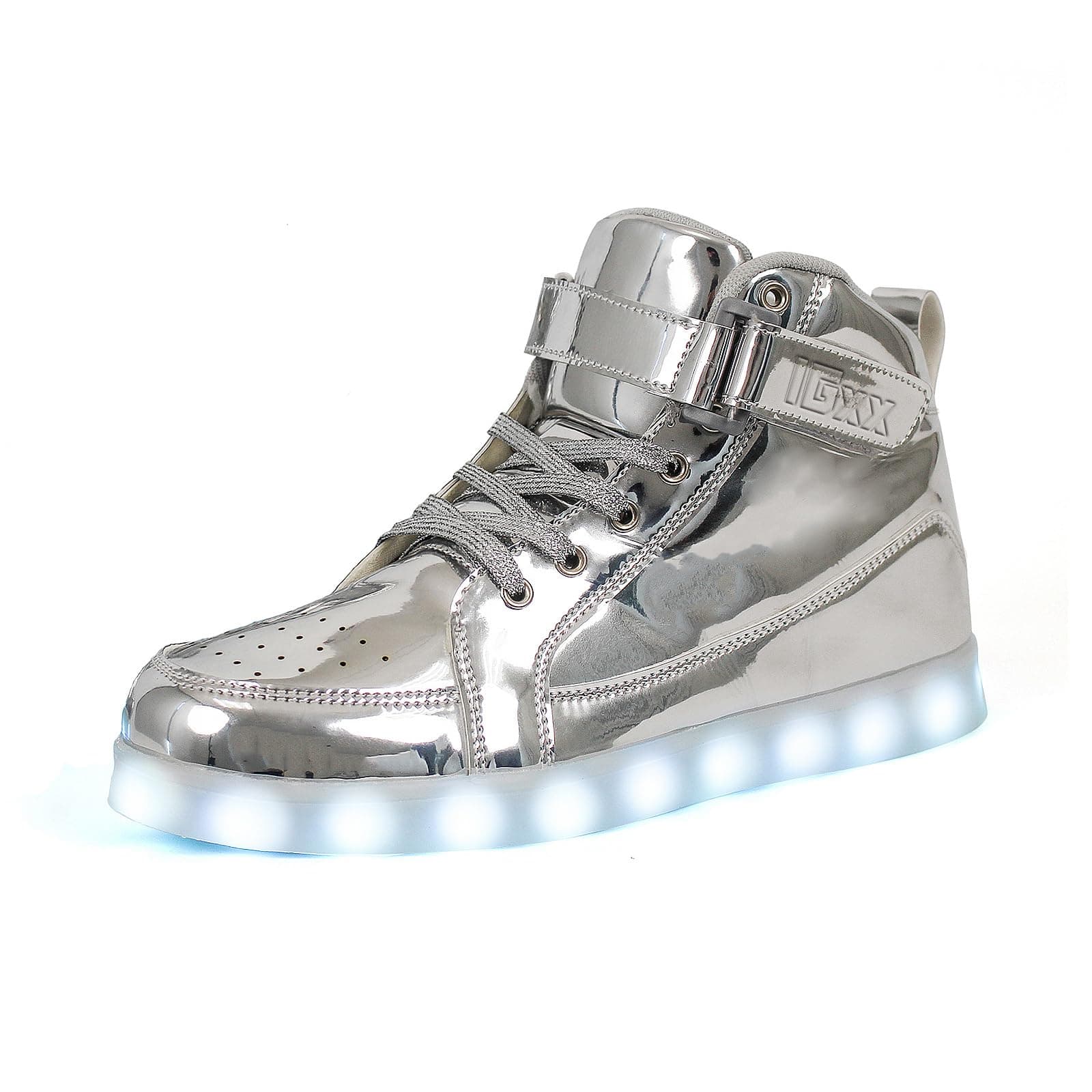 LED Light Up Shoes for Men USB Recharging High Top LED Sneakers Women Kids