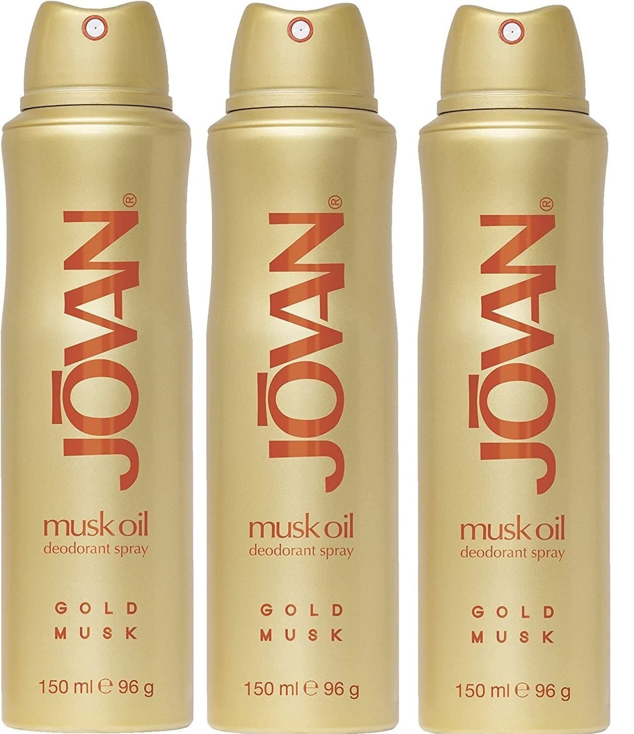 JovanMusk Oil Gold Musk Ladies Womens Deodorant Spray 150 ml 3 Pack