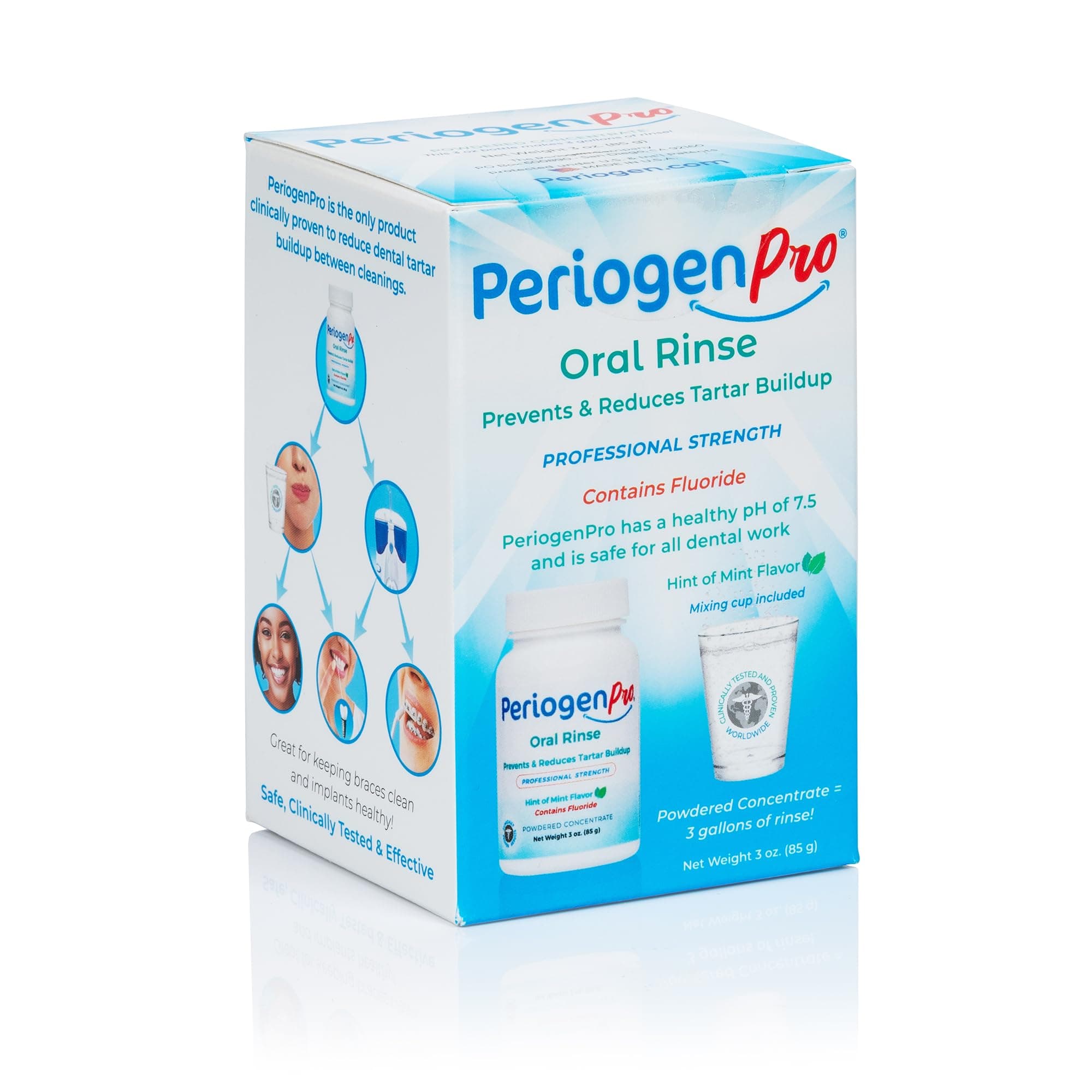 NEW Year's Sale! PeriogenPro Oral Rinse, Prevents & Reduces Tartar Buildup, Professional Strength, Hint of Mint Flavor, 3 oz