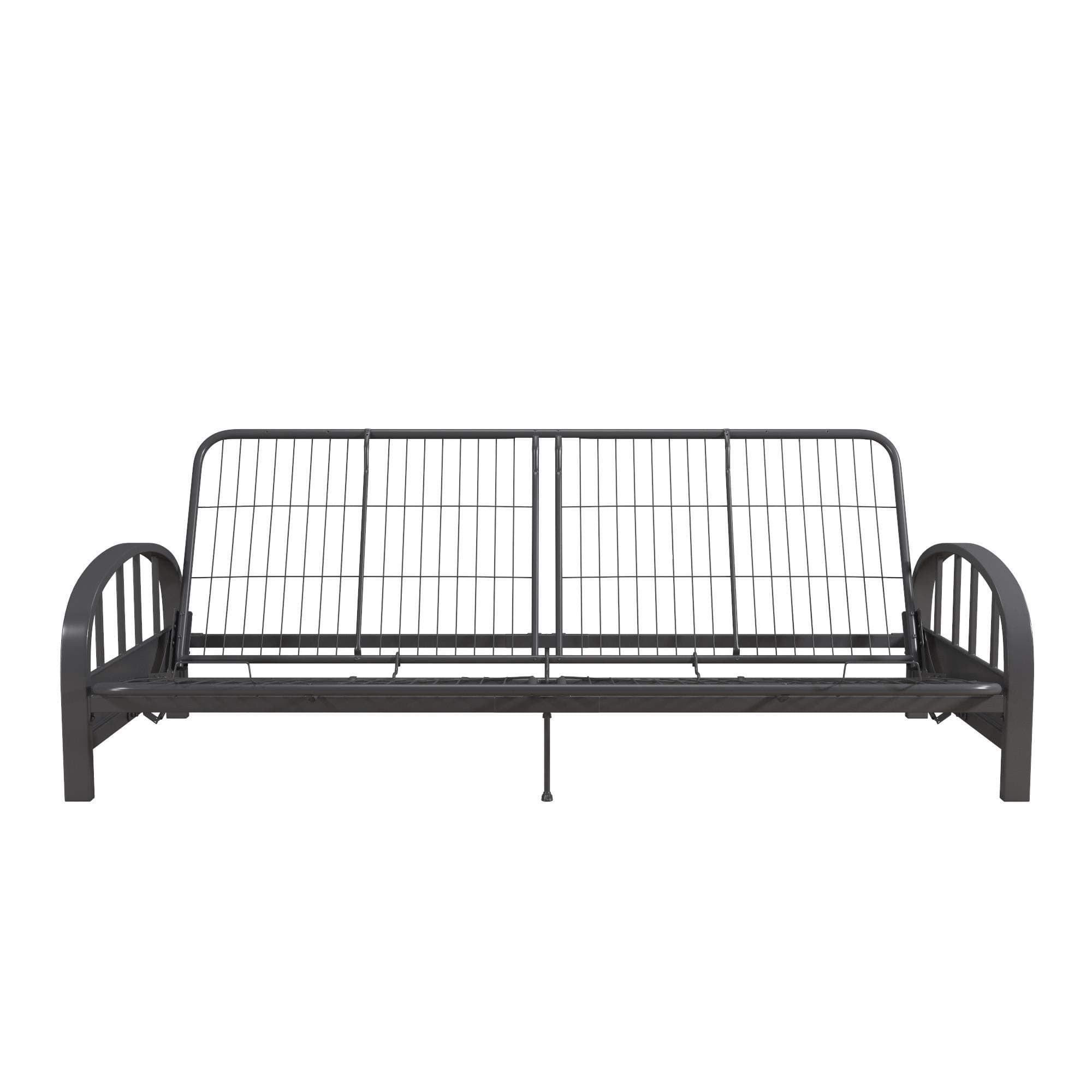 DHP Durable Metal Grey Futon Couch Bed Frame