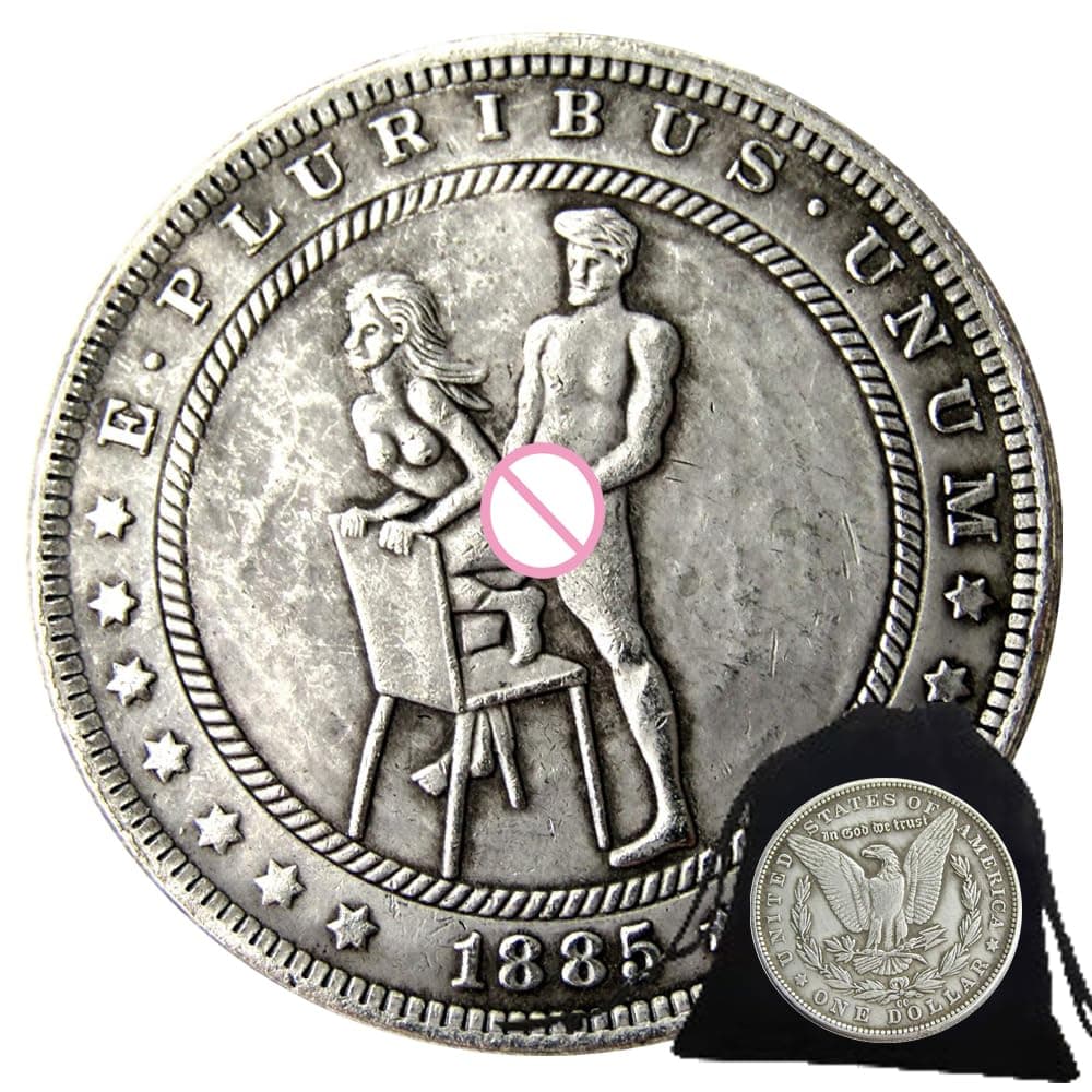 I Love You Memory Romantic Art Couple Love Coin Fun Lucky Gift Coin Party Challenge Coin Morgan Pocket Novelty Coin +Gift Bag (27)