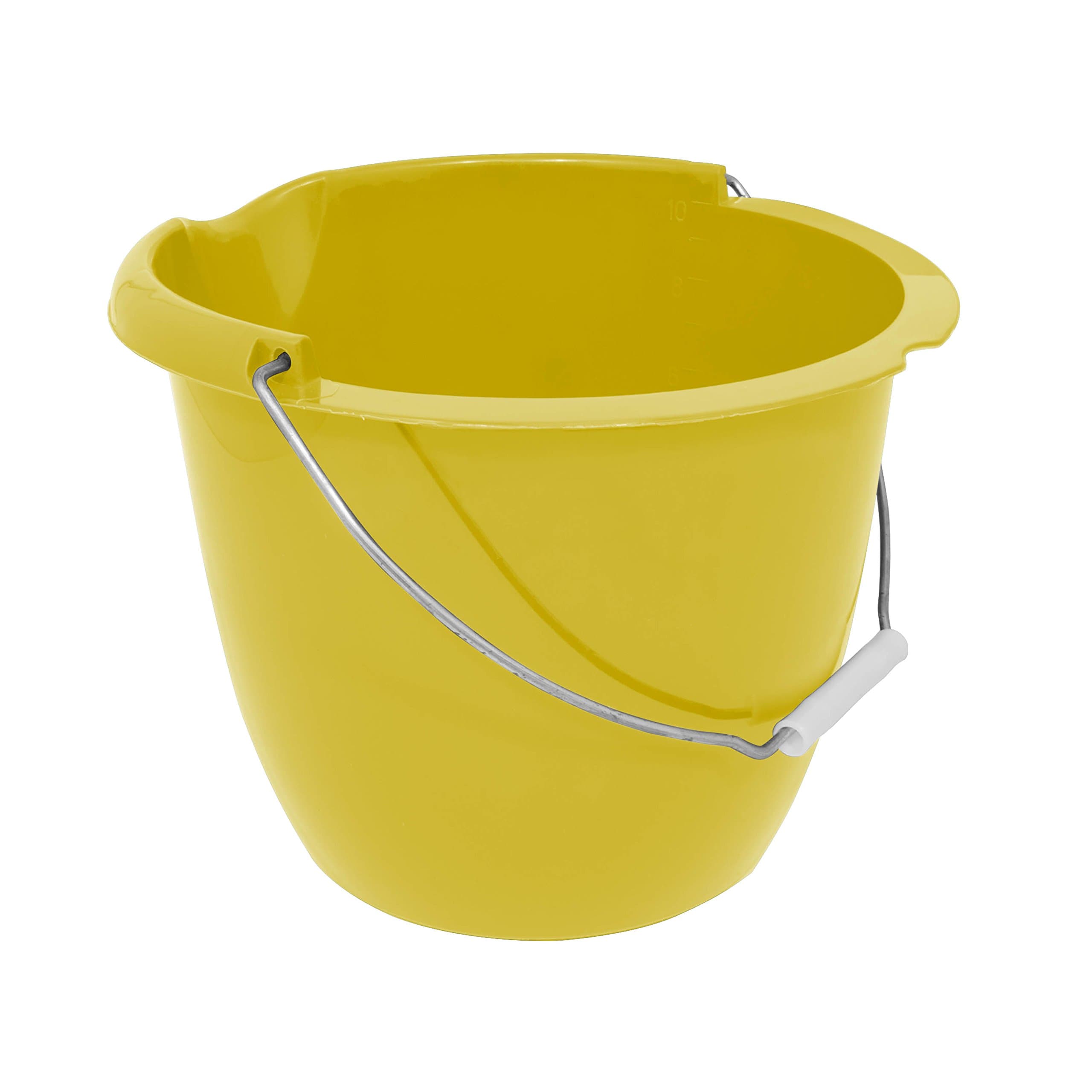 Bentley Industrial BUCKET.08/W Bucket with Metal Handle, Yellow