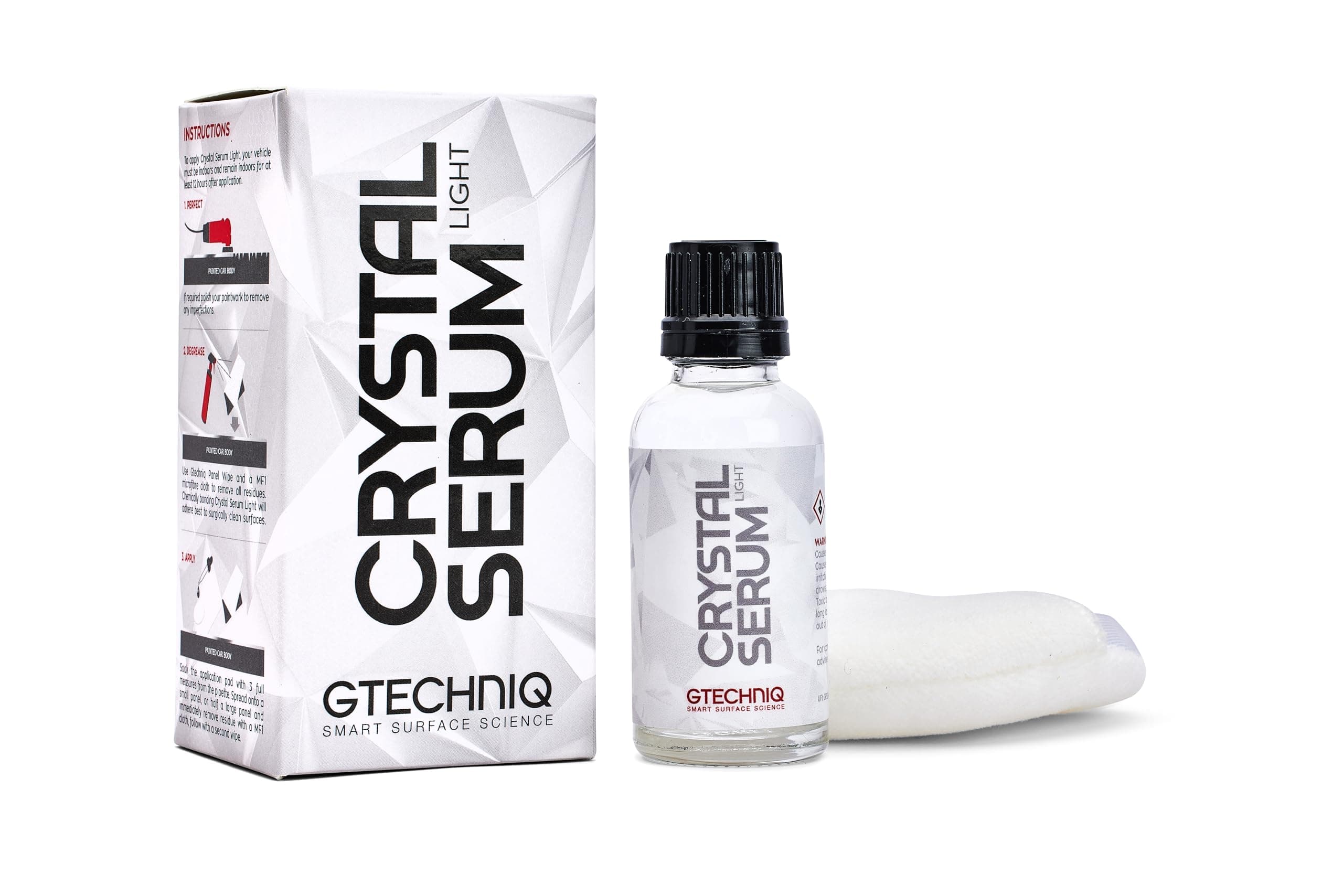 Gtechniq Crystal Serum Light Ceramic Coating for Cars 50ml | Up to 5 Years Protection, High Gloss Shine, Swirl and Chemical Resistance