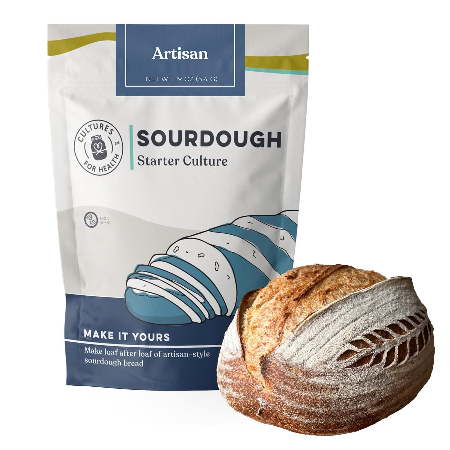 Artisan Sourdough Starter Culture | Dehydrated Starter for Bread Baking | Unbleached Rye Flour | Perfect for Beginners and Experienced Bakers | Gluten Sourdough Culture | Cultures for Health