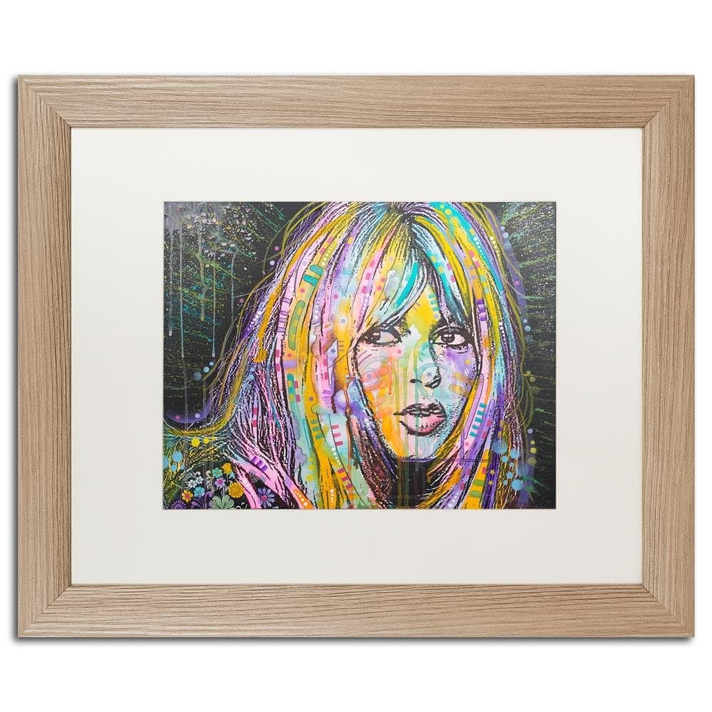 Bardot1 by Dean Russo, White Matte, Birch Frame 16x20-Inch