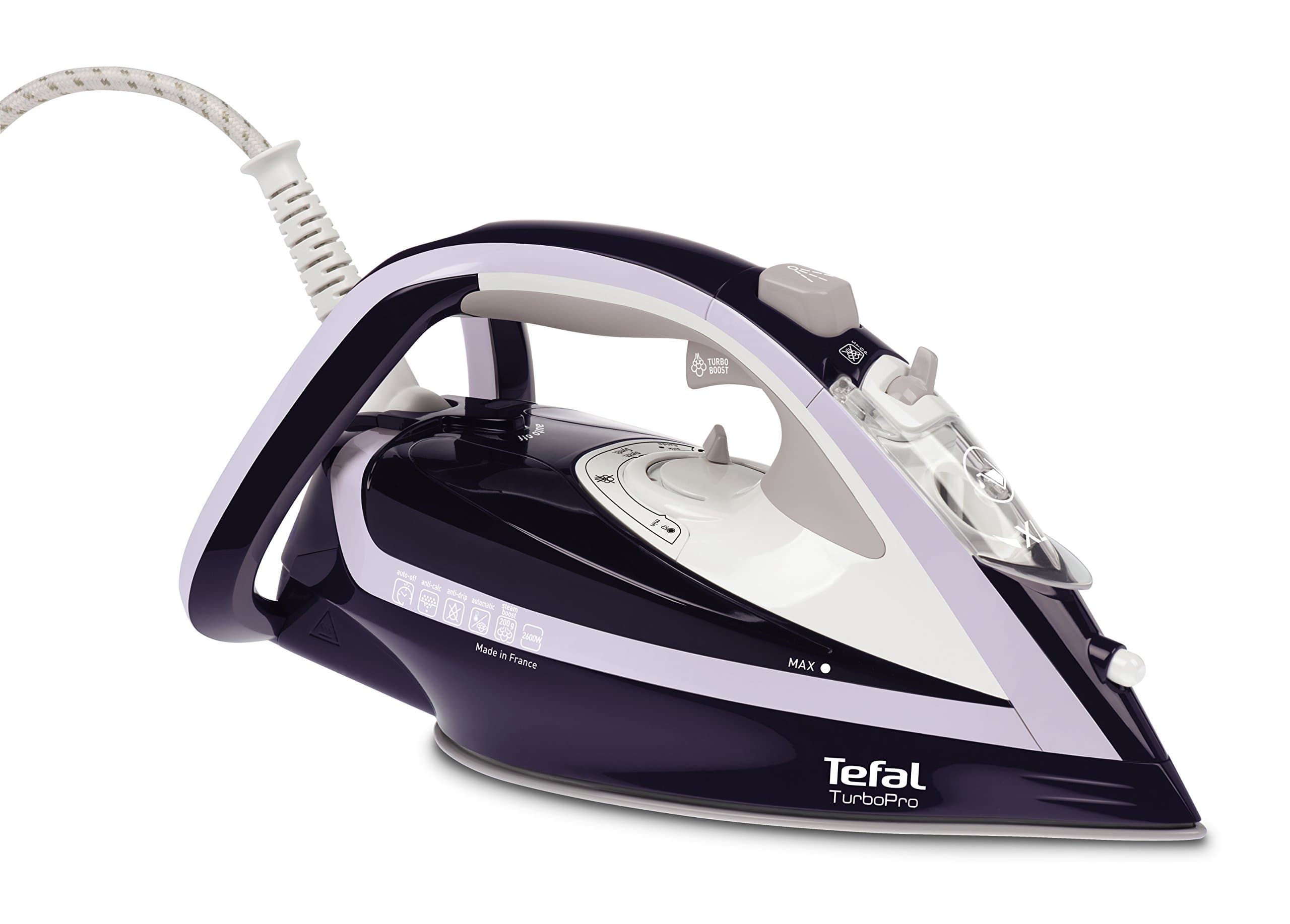 Tefal - Turbo Pro Steam Iron (FV5615E0), Black