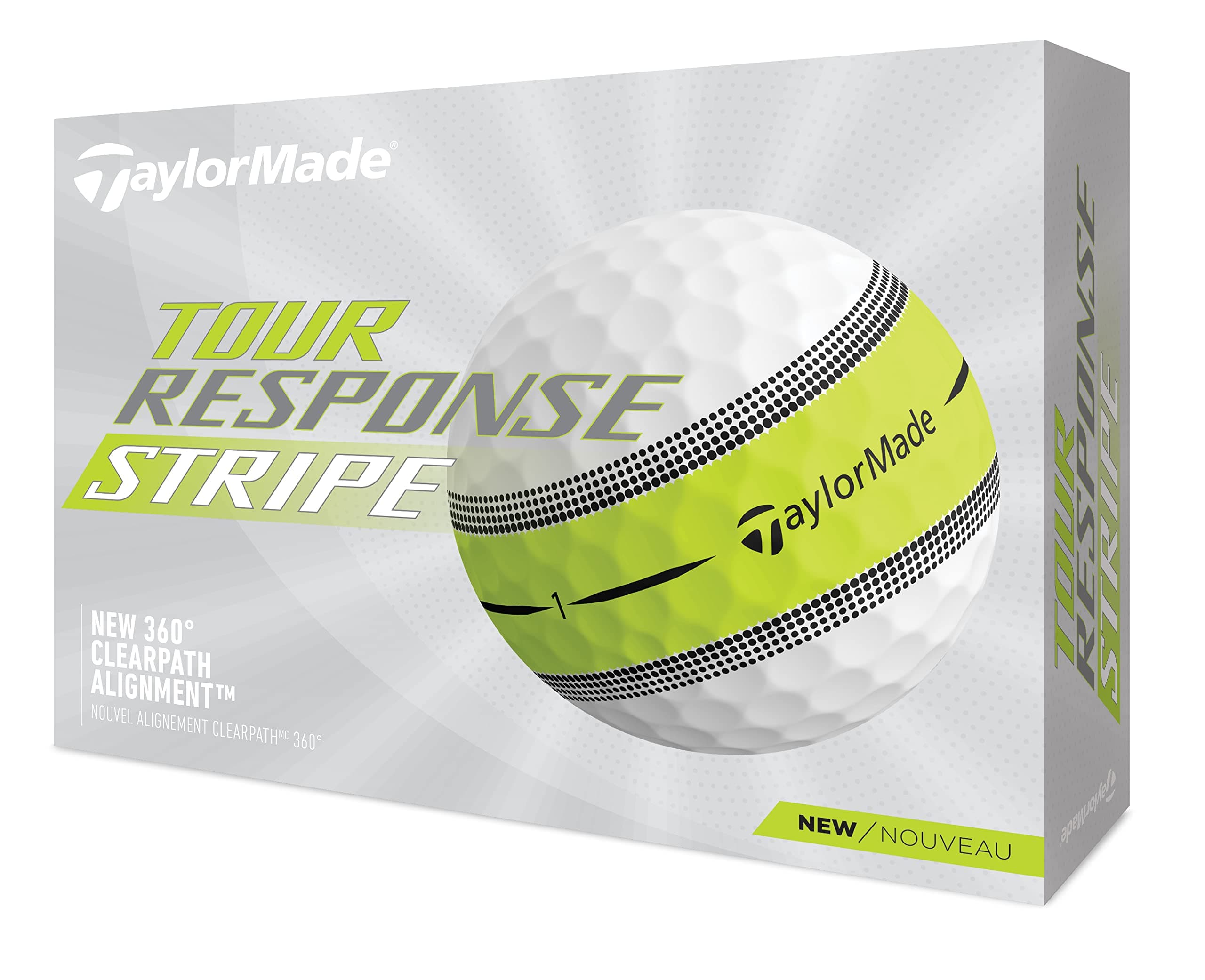 TaylorMade Tour Response Stripe Unisex Golf Ball, One Size