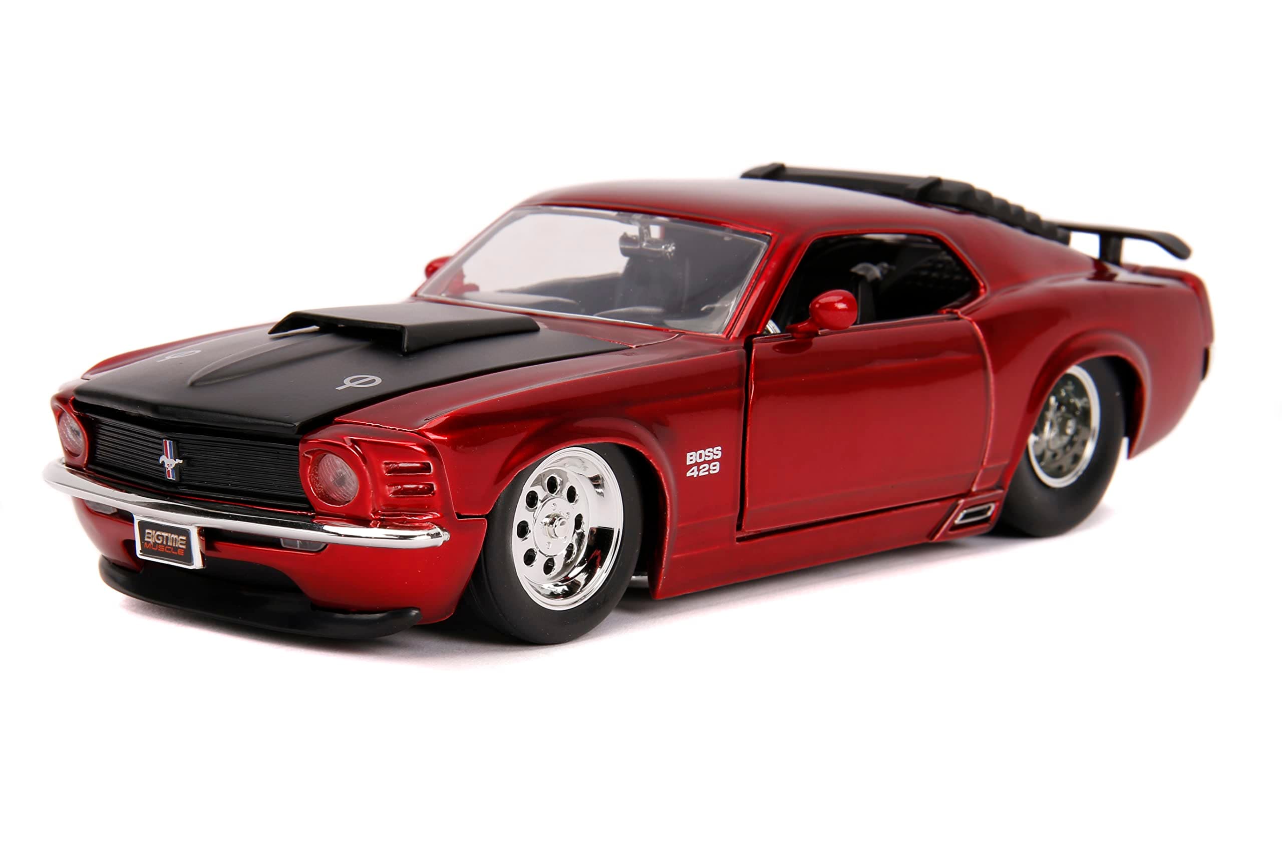 Bigtime Muscle 1:24 1970 Ford Mustang Boss 429 Die-cast Car Candy Red, Toys for Kids and Adults