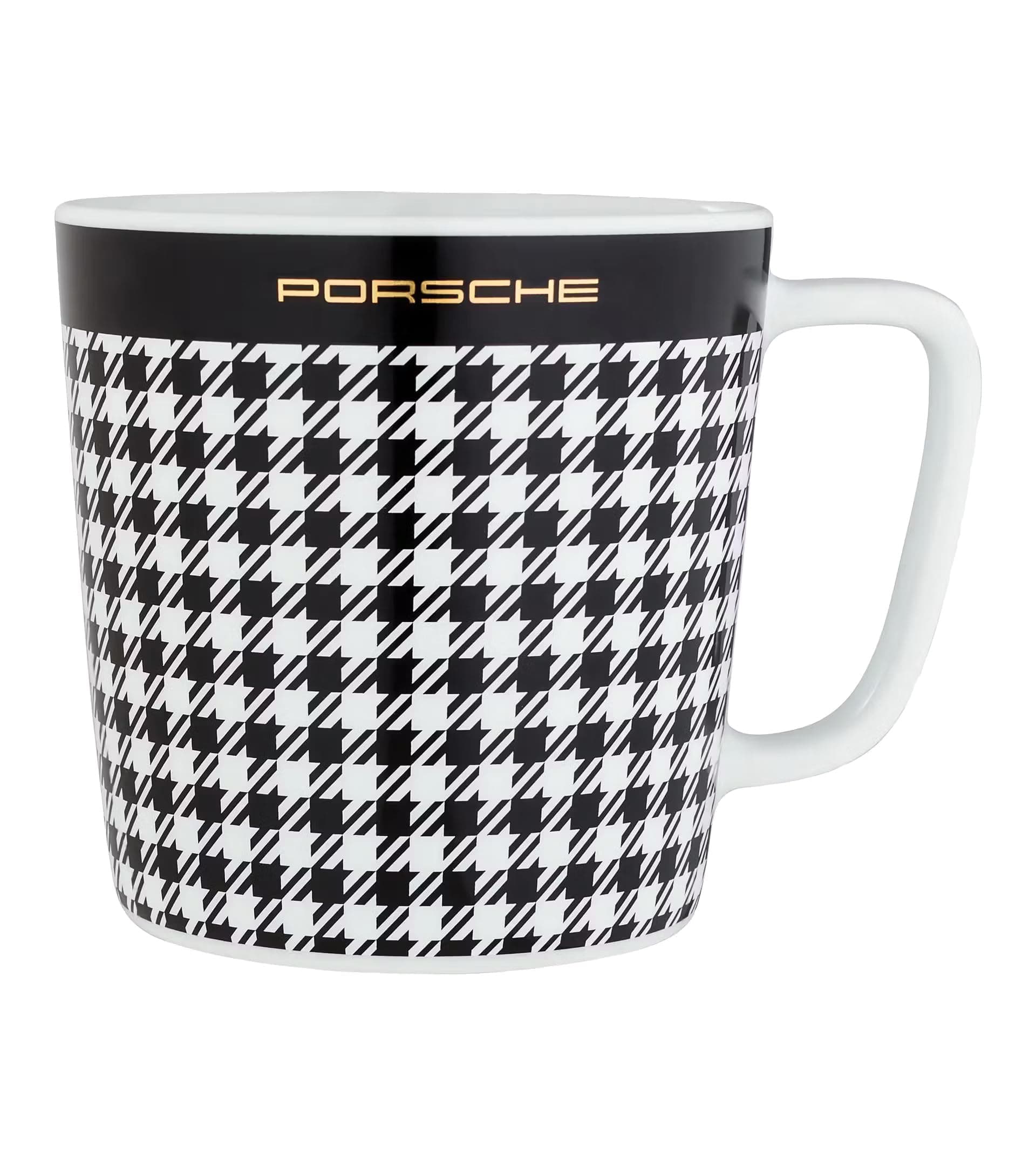 Porsche Collector's Cup No. 7, Iconic Pepita Look, Coffee Mug, Black