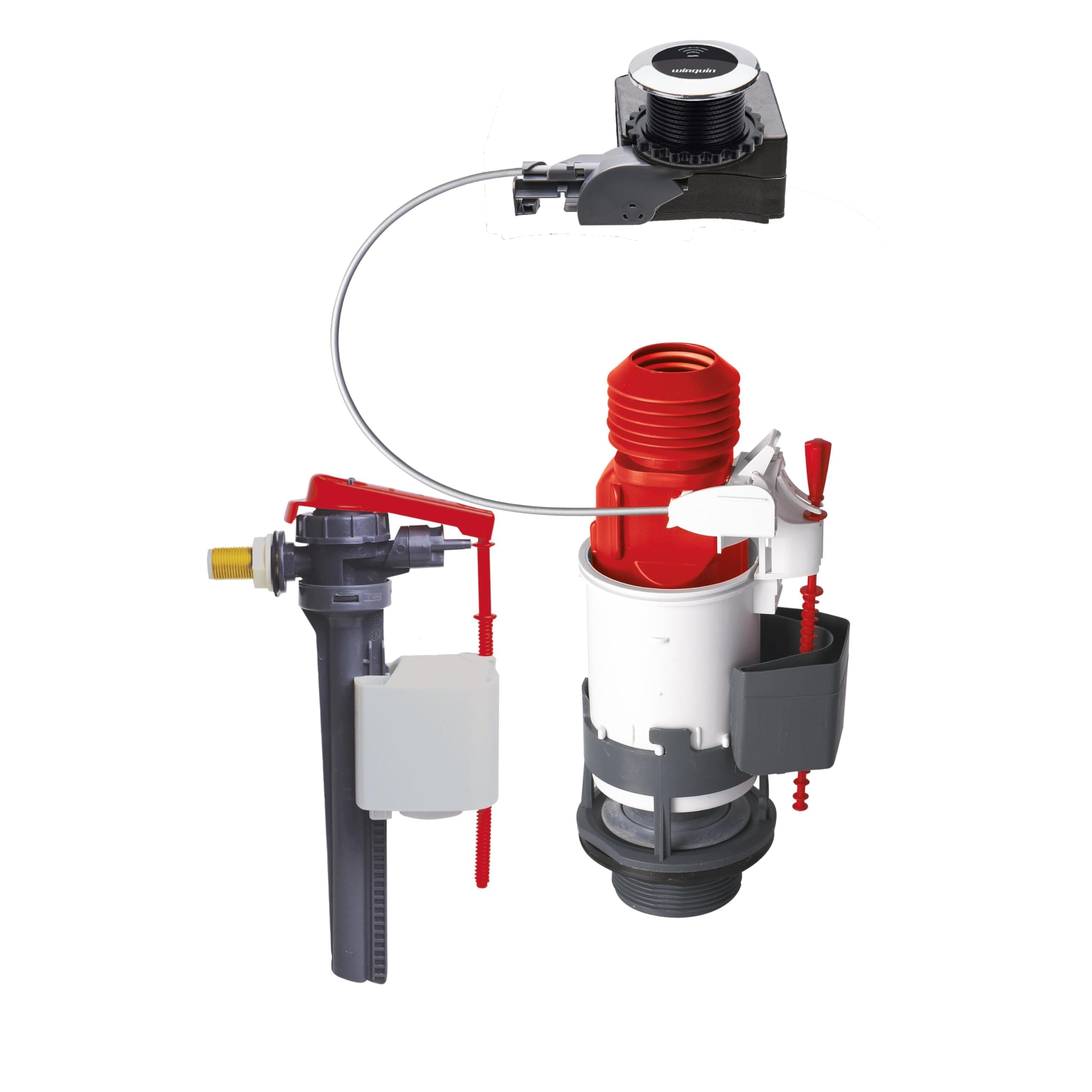 Wirquin E-MW 10718613 Electronic Toilet Flush Mechanism with Side Jollyfill Filling Valve