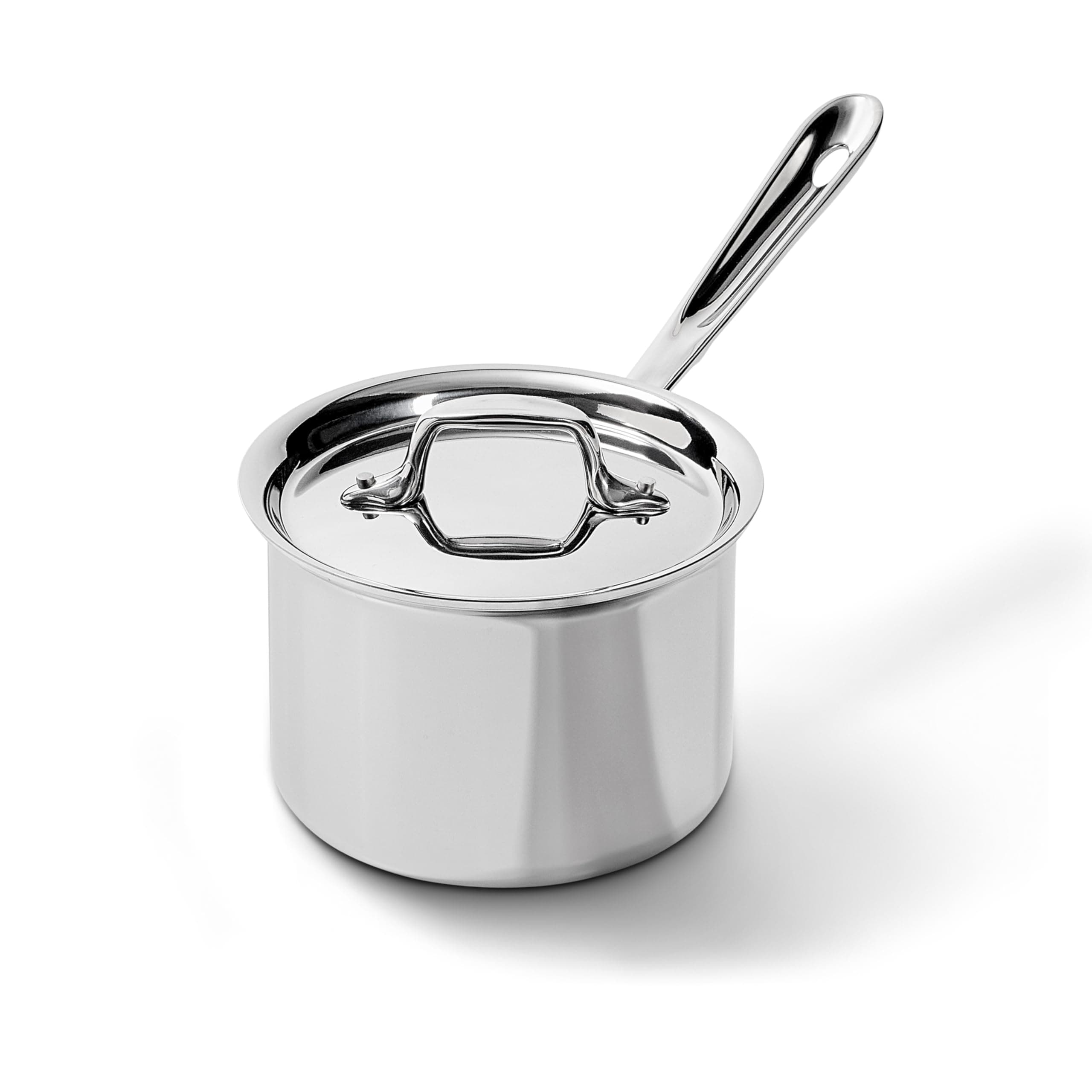 All-Clad 4201 Stainless Steel Tri-Ply Bonded Dishwasher Safe Sauce Pan with Lid / Cookware 2-Quart Silver 4202