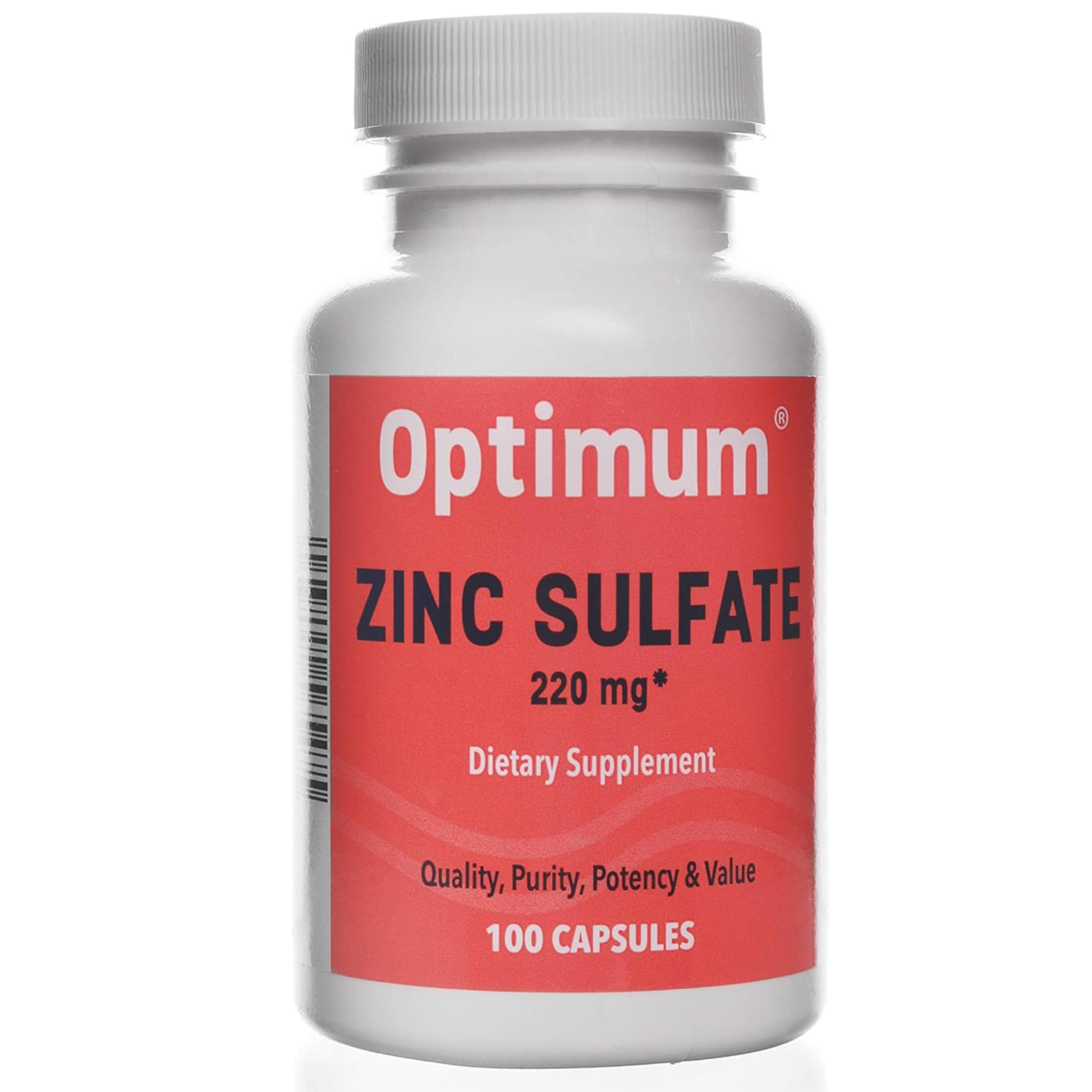 WELMATE Zinc Sulfate 220 mg 100 Count Capsules | Dietary Supplement