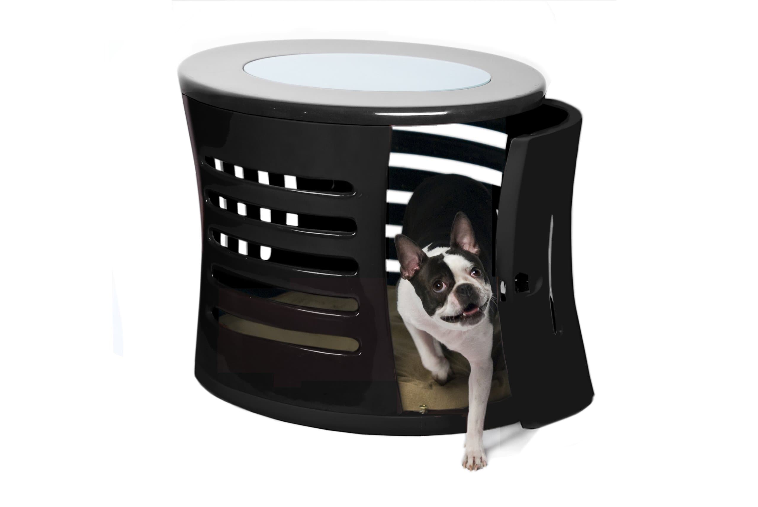 ZenHaus Indoor Dog House and End Table, Black, Small