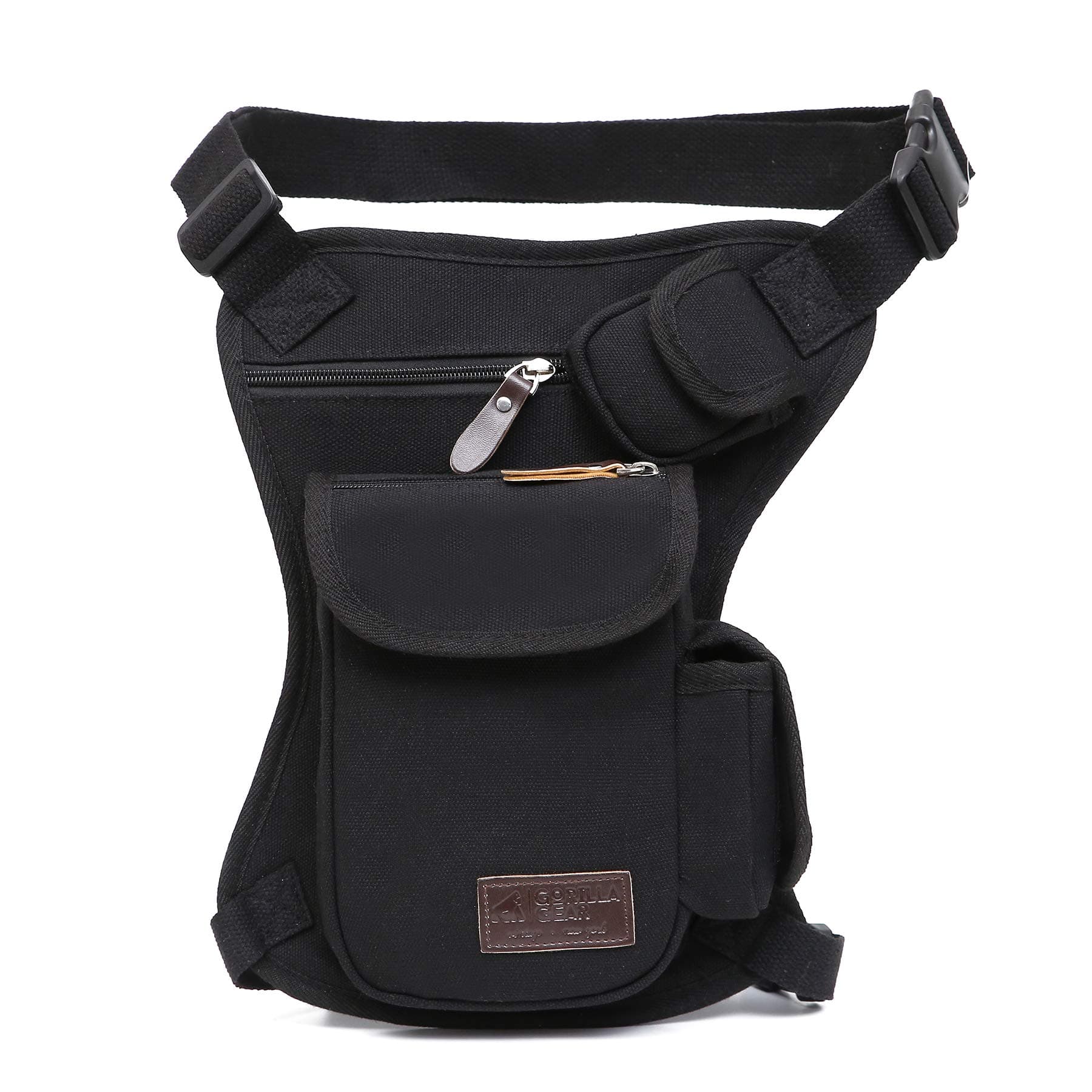 Tactical Hip Bag by Gorilla Gear - Men's Multipurpose Drop, Black, Size One_Size