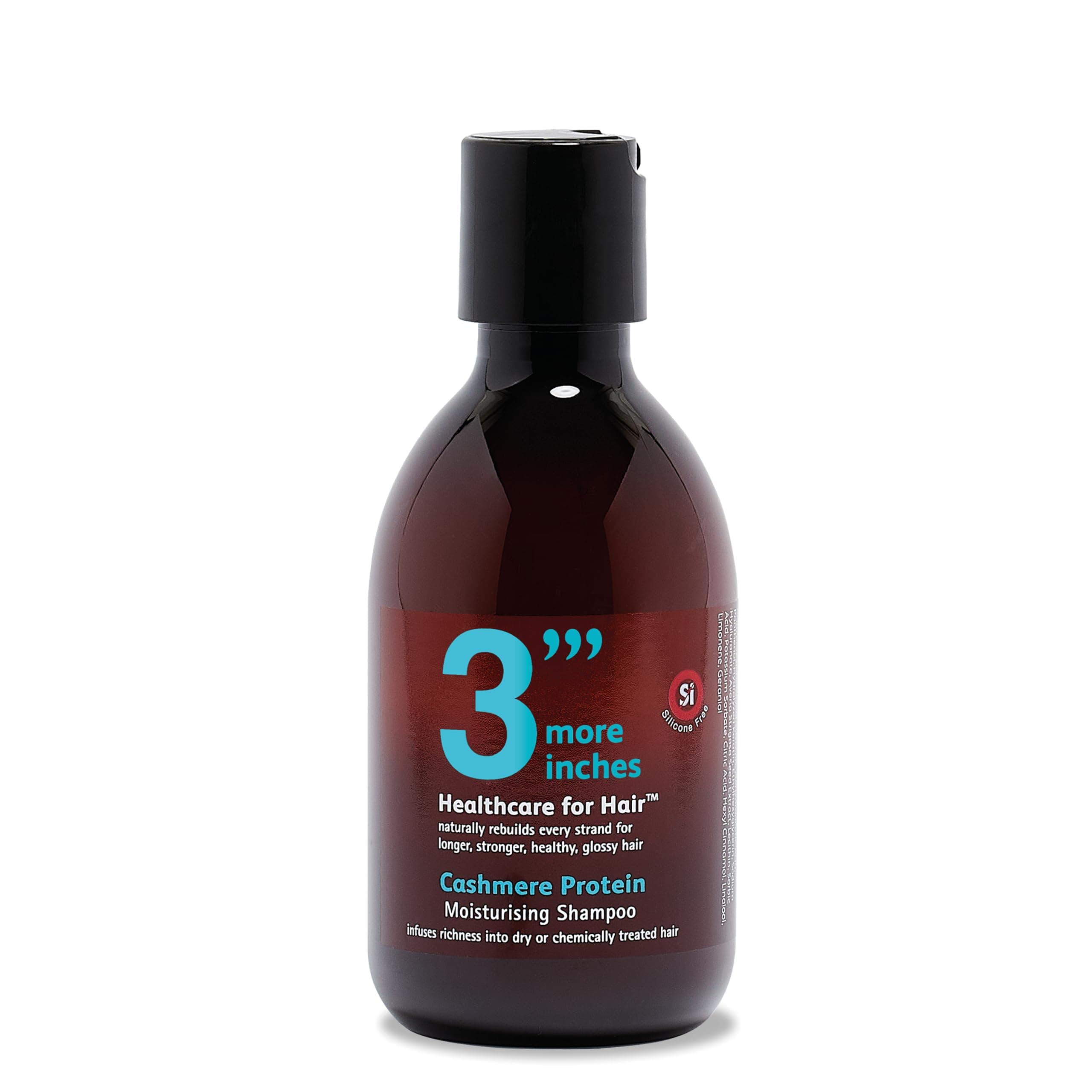 3'''More Inches Cashmere Protein Moisturising Shampoo 250ml - Hydrating Shampoo for Dry, Frizzy Hair - Silicone & Sulfate Free - Hair Care by Michael Van Clarke