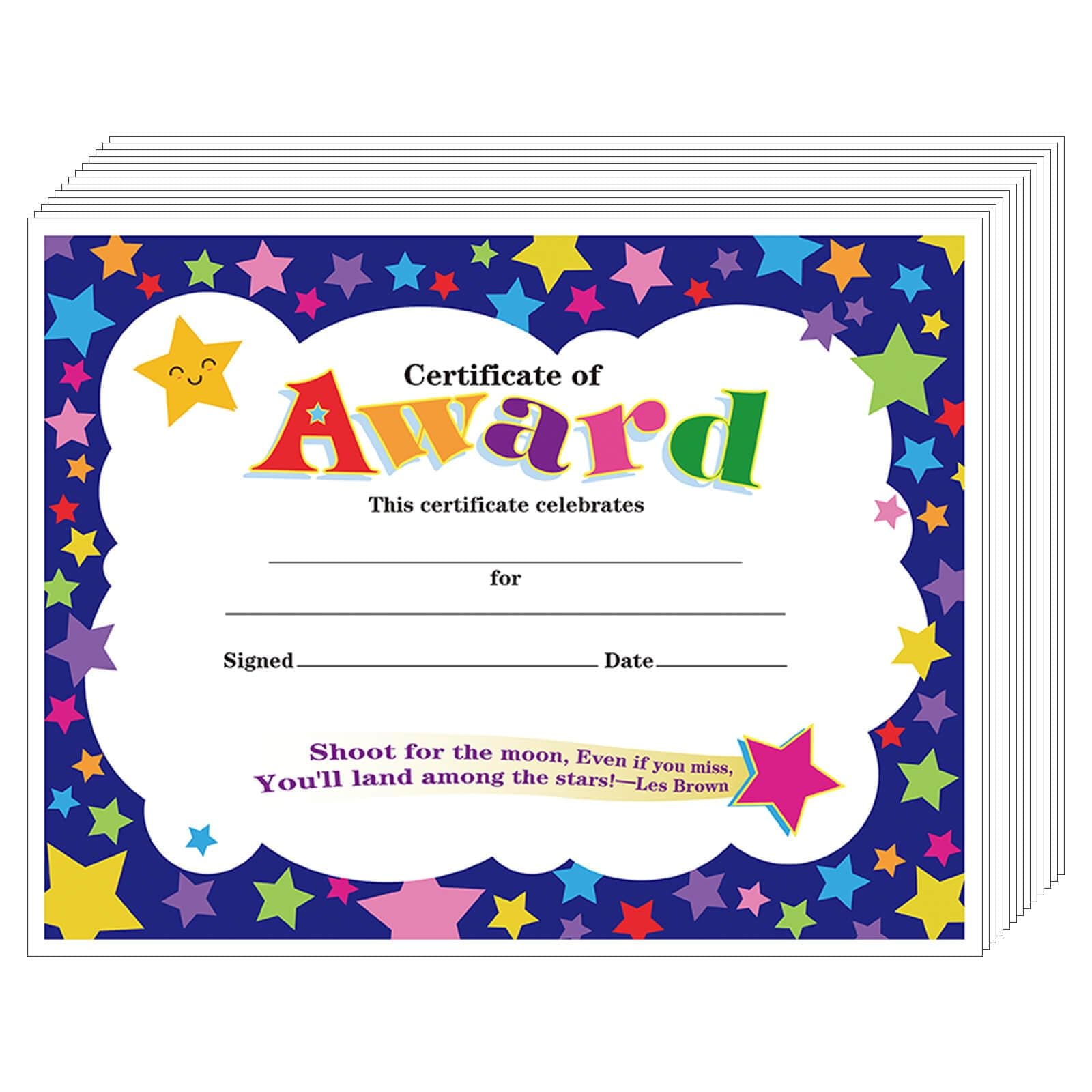 Award Certificates Paper, Certificate of Achievement for Teachers Students Employees Kids, Perfect for Basketball Training First Haircut Baptism Birthday Classroom Celebrations, 30 Sheets (A)