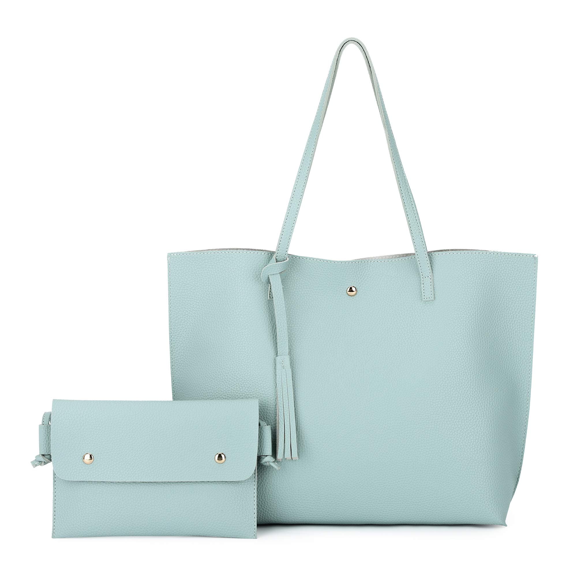 Women's Faux PU Leather Tote Shoulder Purses Bag for women, Big Capacity Tassel Handbag