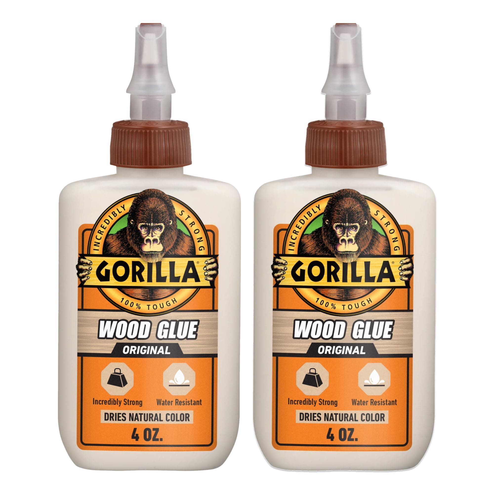 Wood Glue, 4 Ounce Bottle, (Pack of 2)
