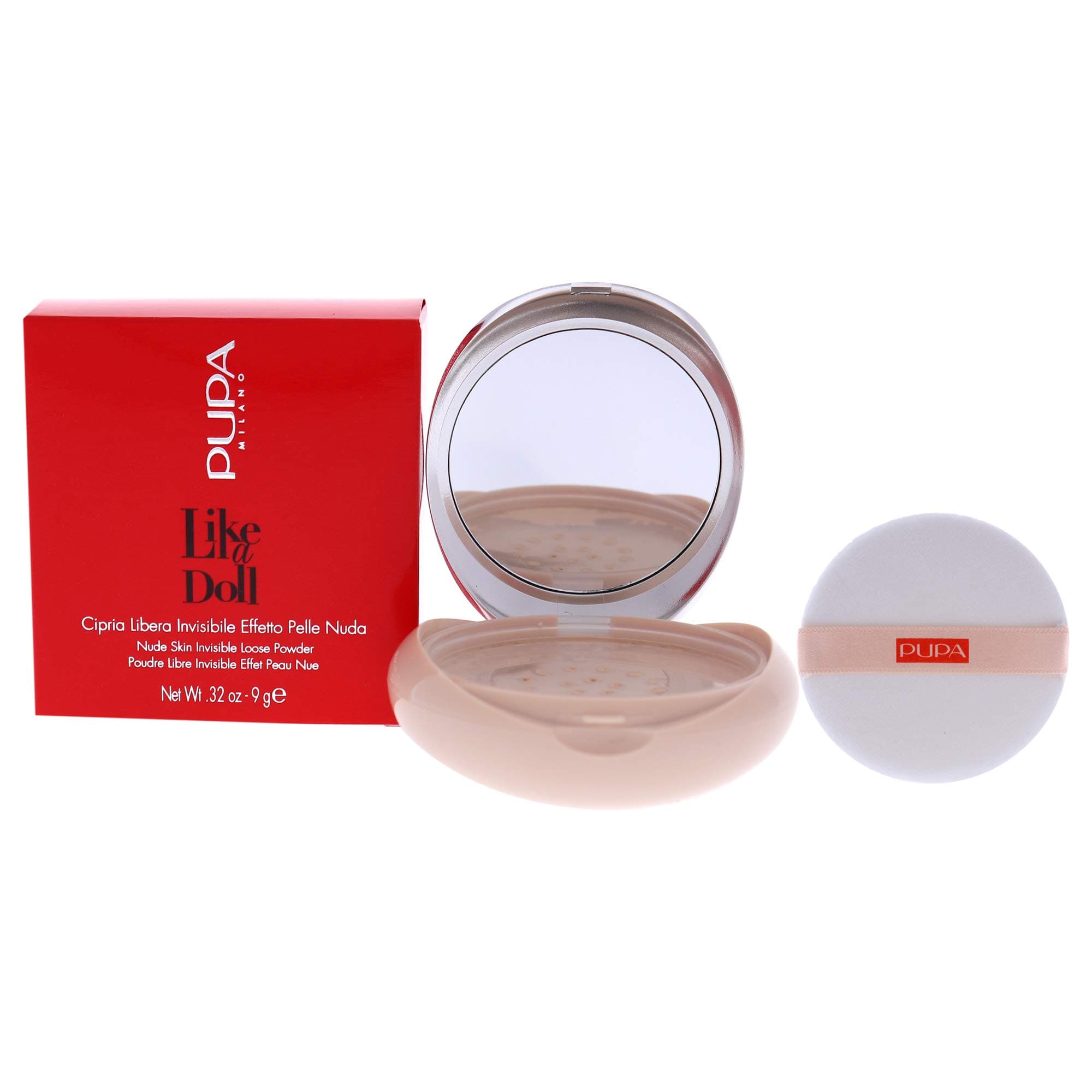 PupaMilano Like a Doll Invisible Loose Powder - 001 Light Beige For Women 0.32 oz Powder