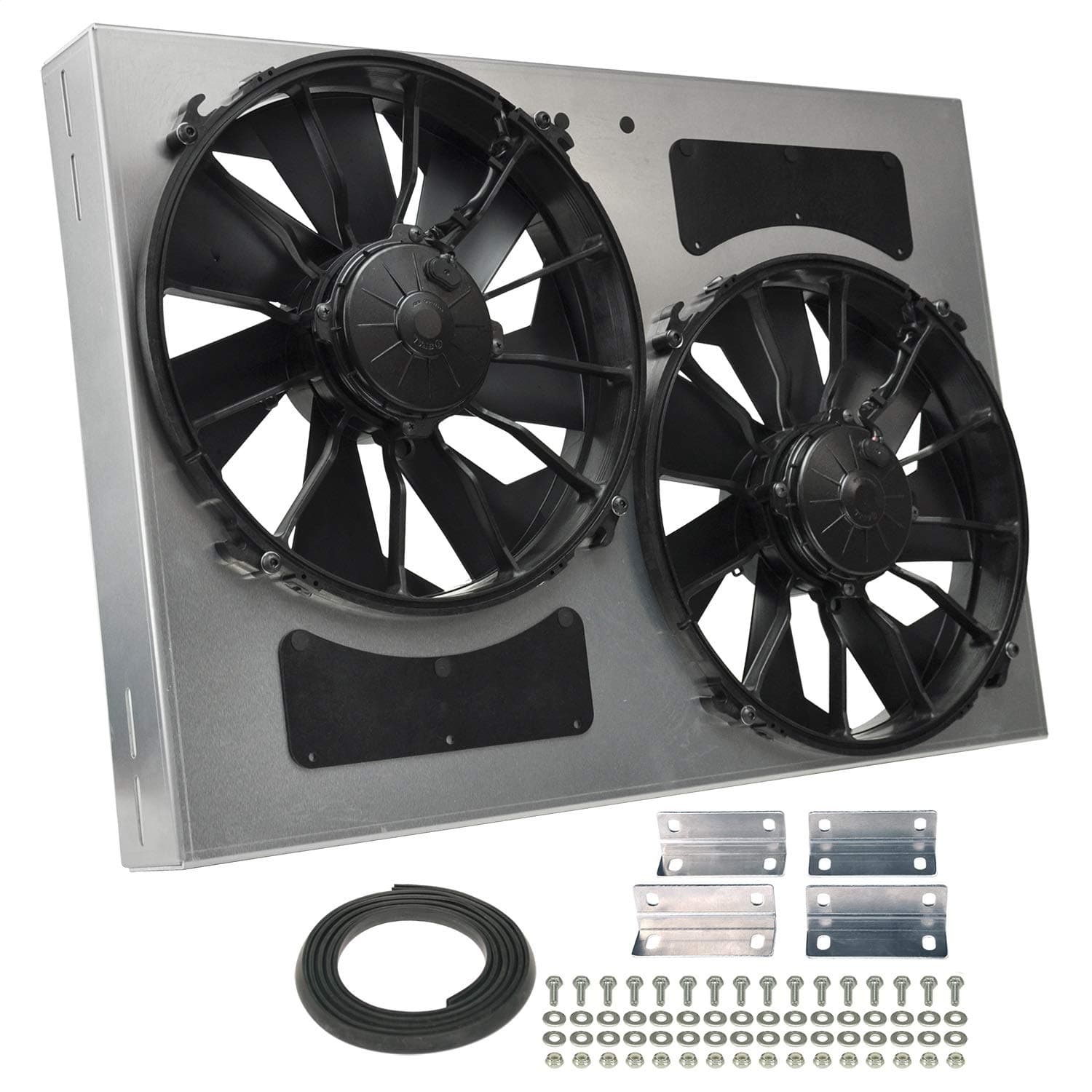Performance 16842 Gray/Black High Output Dual Radiator Fan