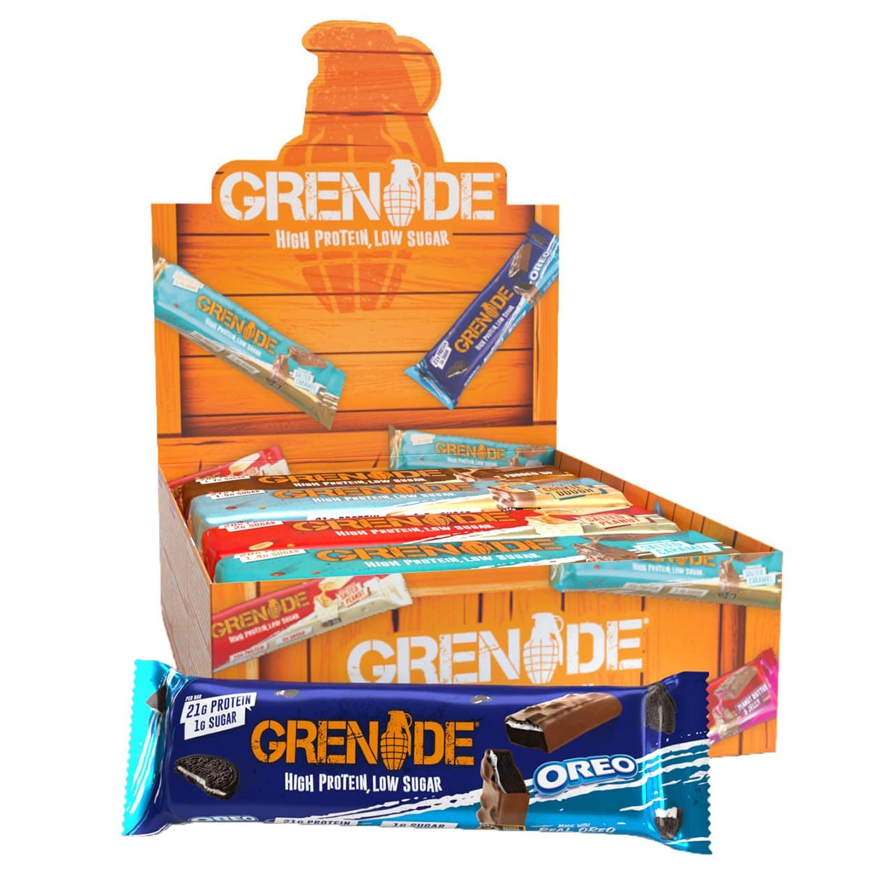 – Grenade Carb Killa High Protein and Low Carb Bar, 12 x 60 g - A Selection Box