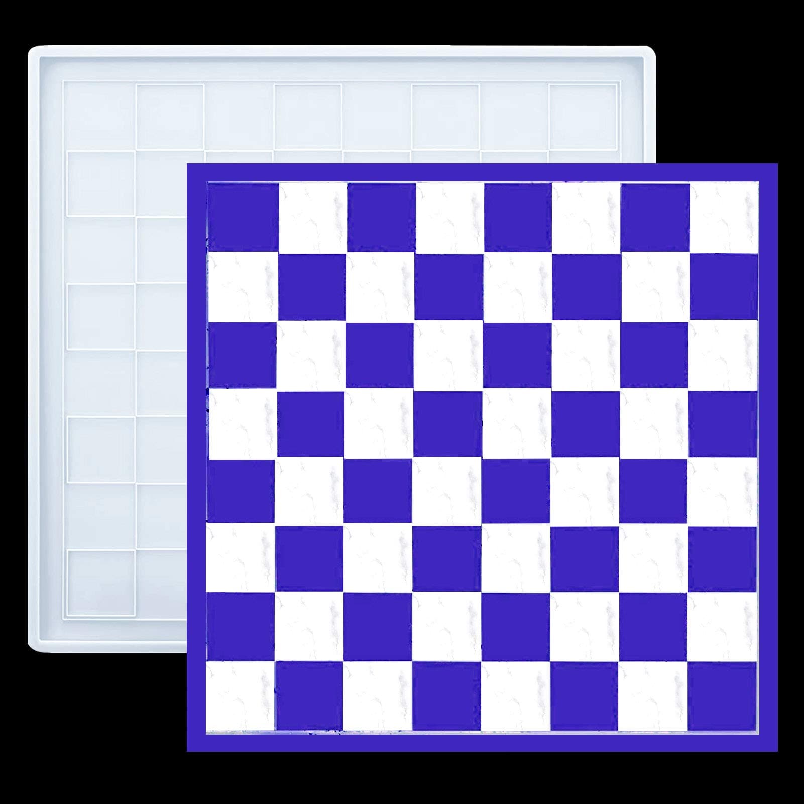 Mity rain Chess Board Resin Mold, Game Board Silicone Epoxy Resin Casting Mold for DIY Crafts, Jewelry Making