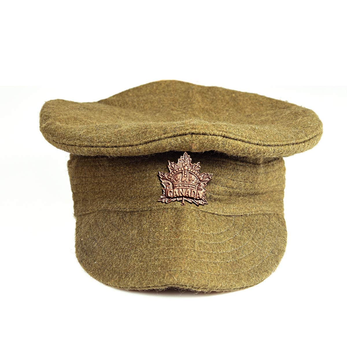WW1 Canadian/British Trench Cap and Badge - Reproduction