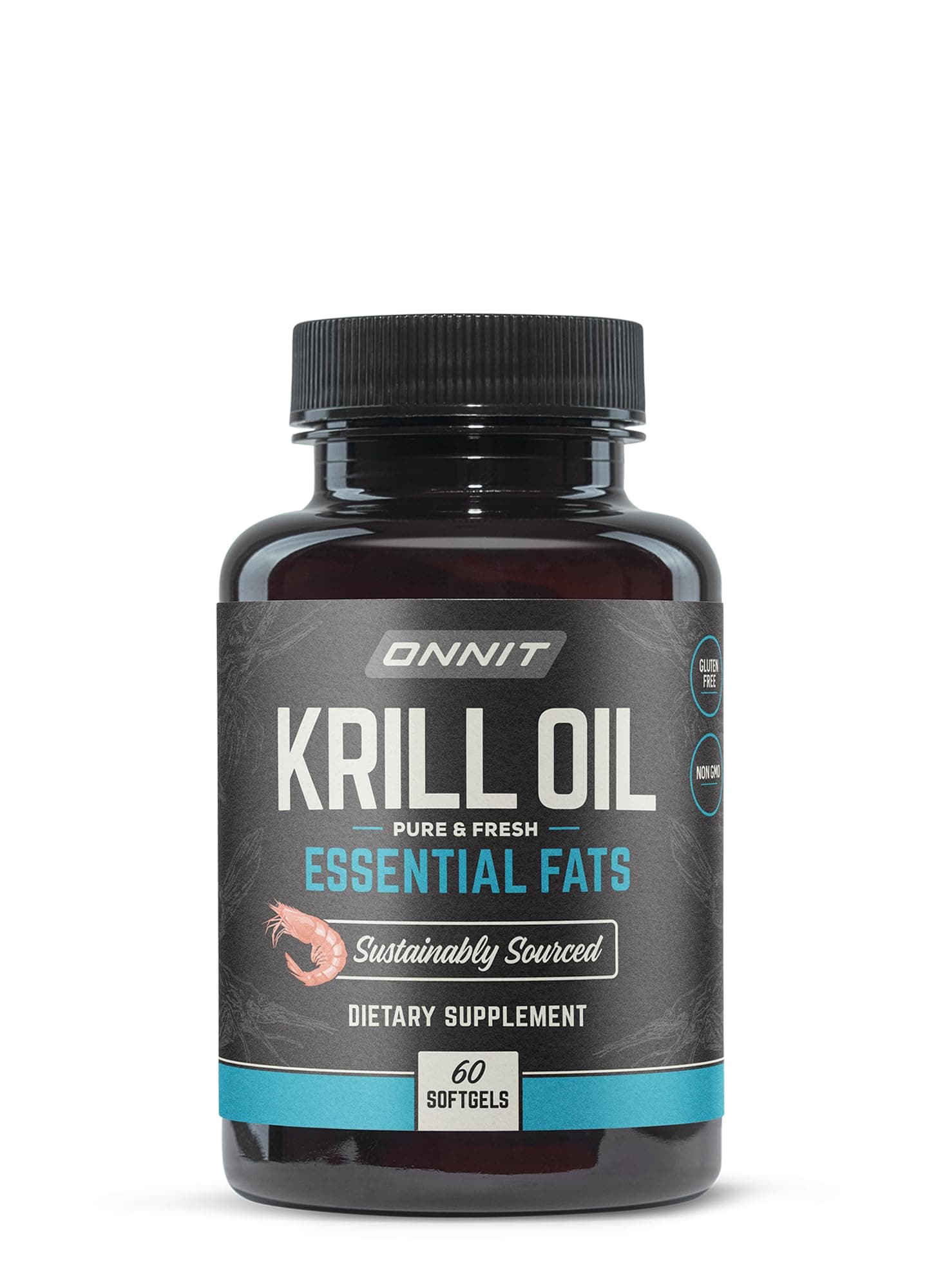 ONNIT Antarctic Krill Oil Soft Gels, IGEN™ Non-GMO Tested Dietary Supplement with Omega-3s, EPA, Astaxanthin & Phospholipids for Cognitive, Cardiovascular & Joint Health, 1000mg Per Serving, 60 Count