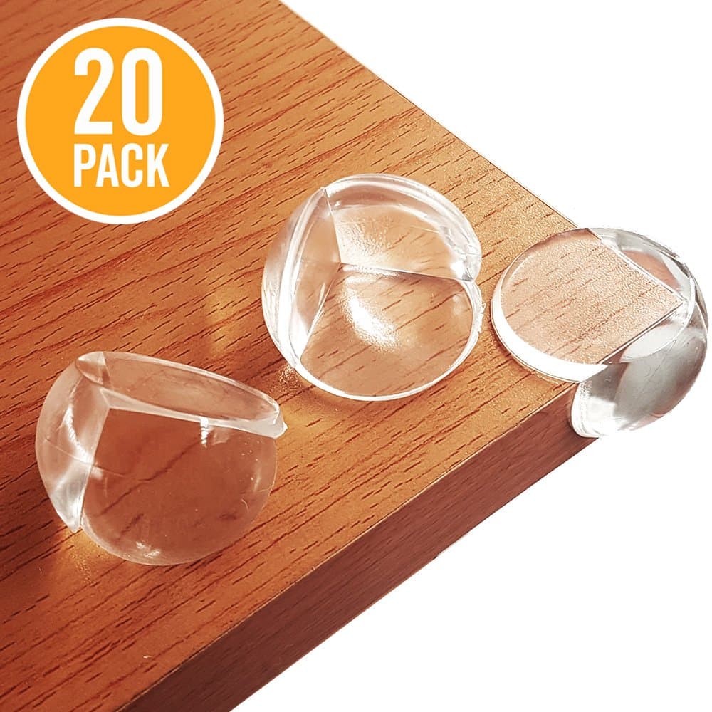 OTIVA Corner Guards, Soft Clear Baby Proofing Corner Protector With Adhesive, Safety Table Corner Cushion, Keep Children Safe, Stop Child Injuries, Furniture & Sharp Corners, Ball-Shaped Bumper