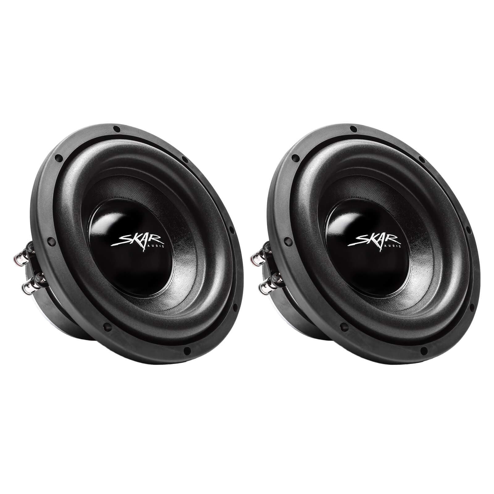 (2) Skar Audio IX-8 D2 8" 300W Max Power Dual 2 Ohm Car Subwoofers, Pair of 2