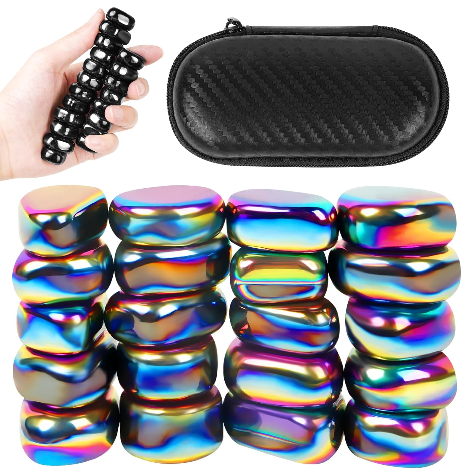 Fidget Magnet Toy for Adults, Magnetic Toy for Men, 18 PCS Compatible with Ferrite Putty Office Desk Decorations, Gift Bulk for Teachers, Researchers