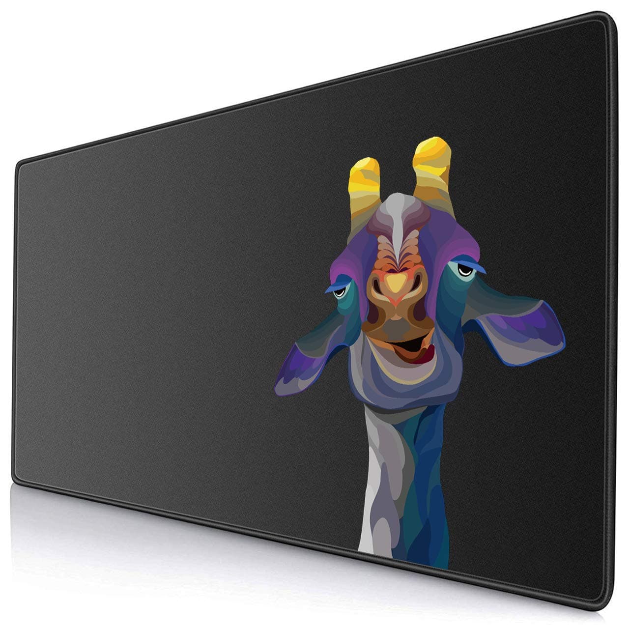 Ktrio Extended Gaming Mouse Pad with Stitched Edges, Large Mousepad with Premium-Textured Cloth, Non-Slip Rubber Base, Waterproof Keyboard Pad, Mouse Mat for Gamer, Office, Home, 35.4x15.7 in, Giraffe