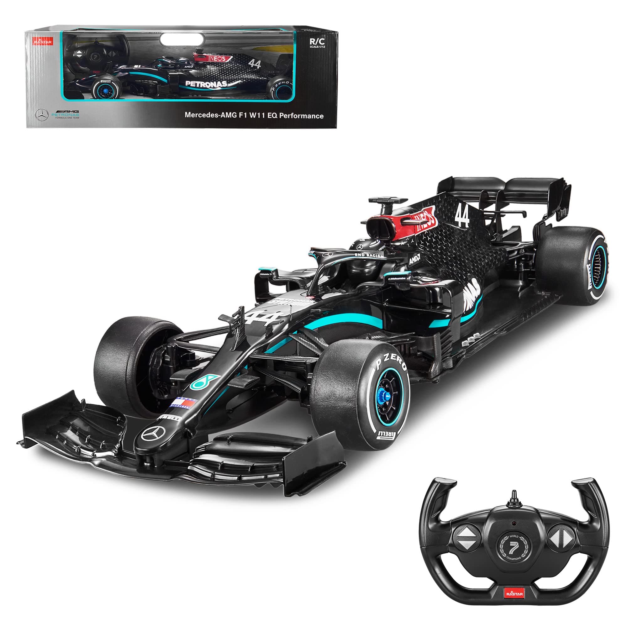 RASTAR RC Car 1/12 Scale 2.4Ghz Mercedes-AMG F1 W11 EQ Performance Officially Licensed RC Series Radio Remote Control Car