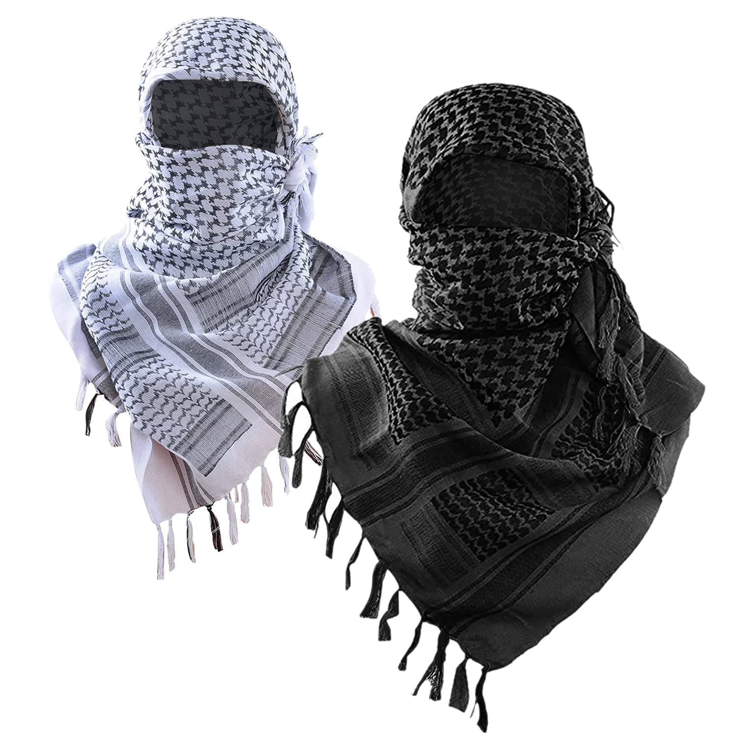 Military Shemagh Tactical Desert Scarf / 100% Cotton Keffiyeh Scarf Wrap for Men And Women