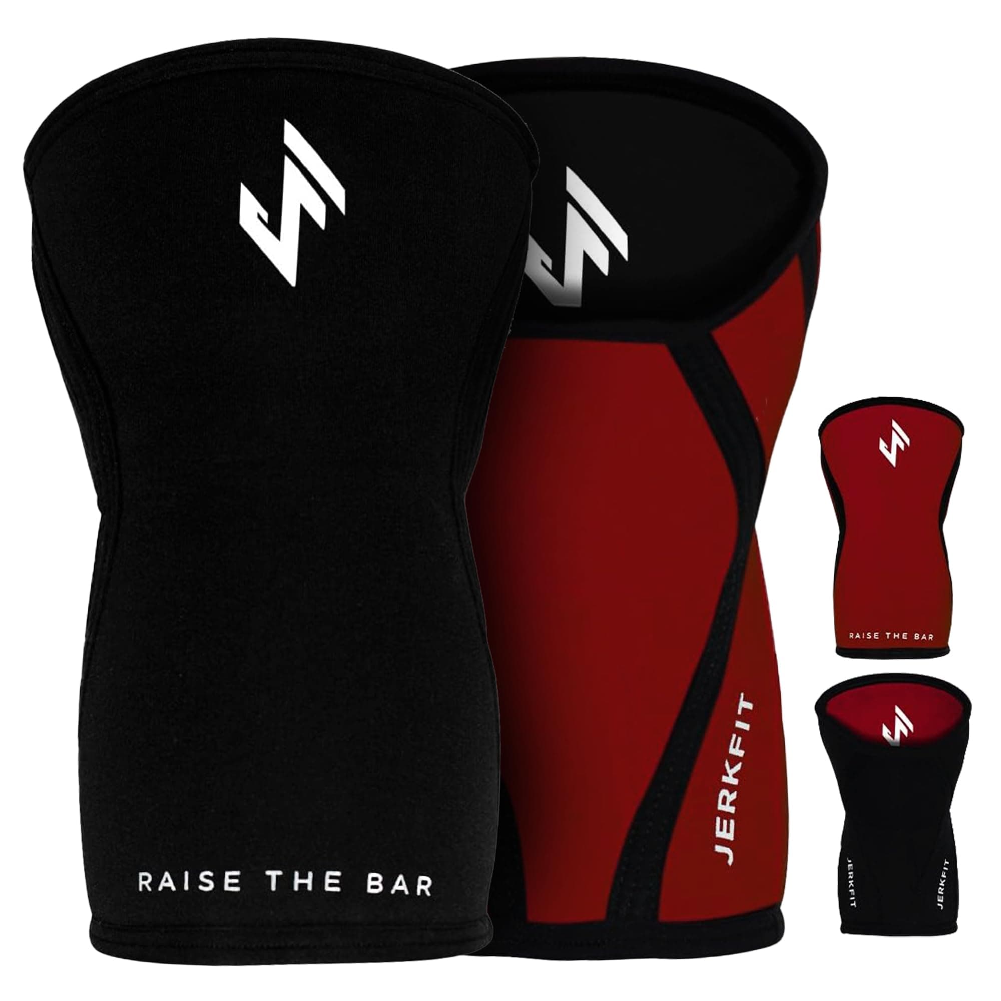 Knee Compression Sleeve (Pair) - 5mm Thick Neoprene Knee Sleeve for Men and Women - Reversible Compression Knee Sleeves for Training, Weightlifting, Wrestling, Squats & Gym Use