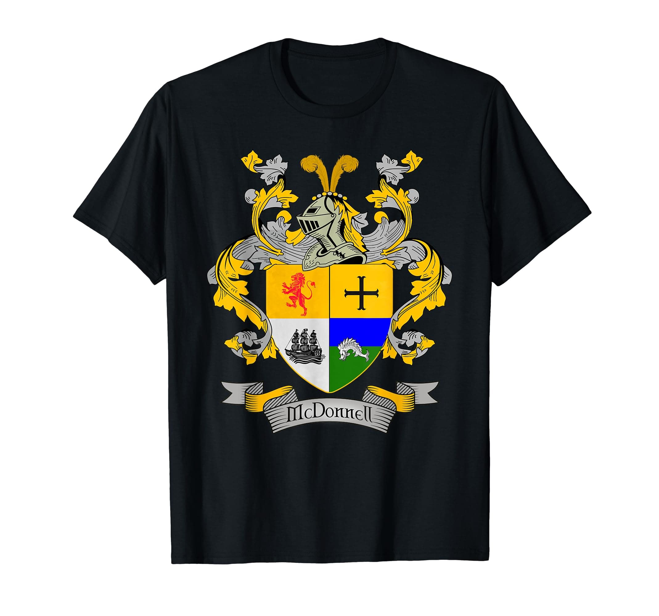 McDonnell Coat of Arms | McDonnell Surname Family Crest T-Shirt