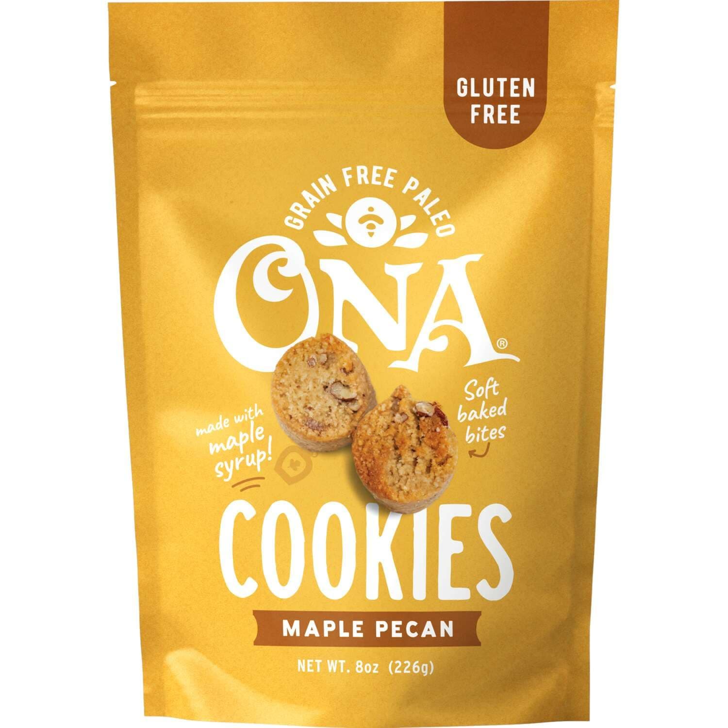 Ona Maple Pecan Cookies 4-pack, Ready to eat, Gluten free, Grain free, Dairy free, Paleo, Vegan, Made with Maple Syrup
