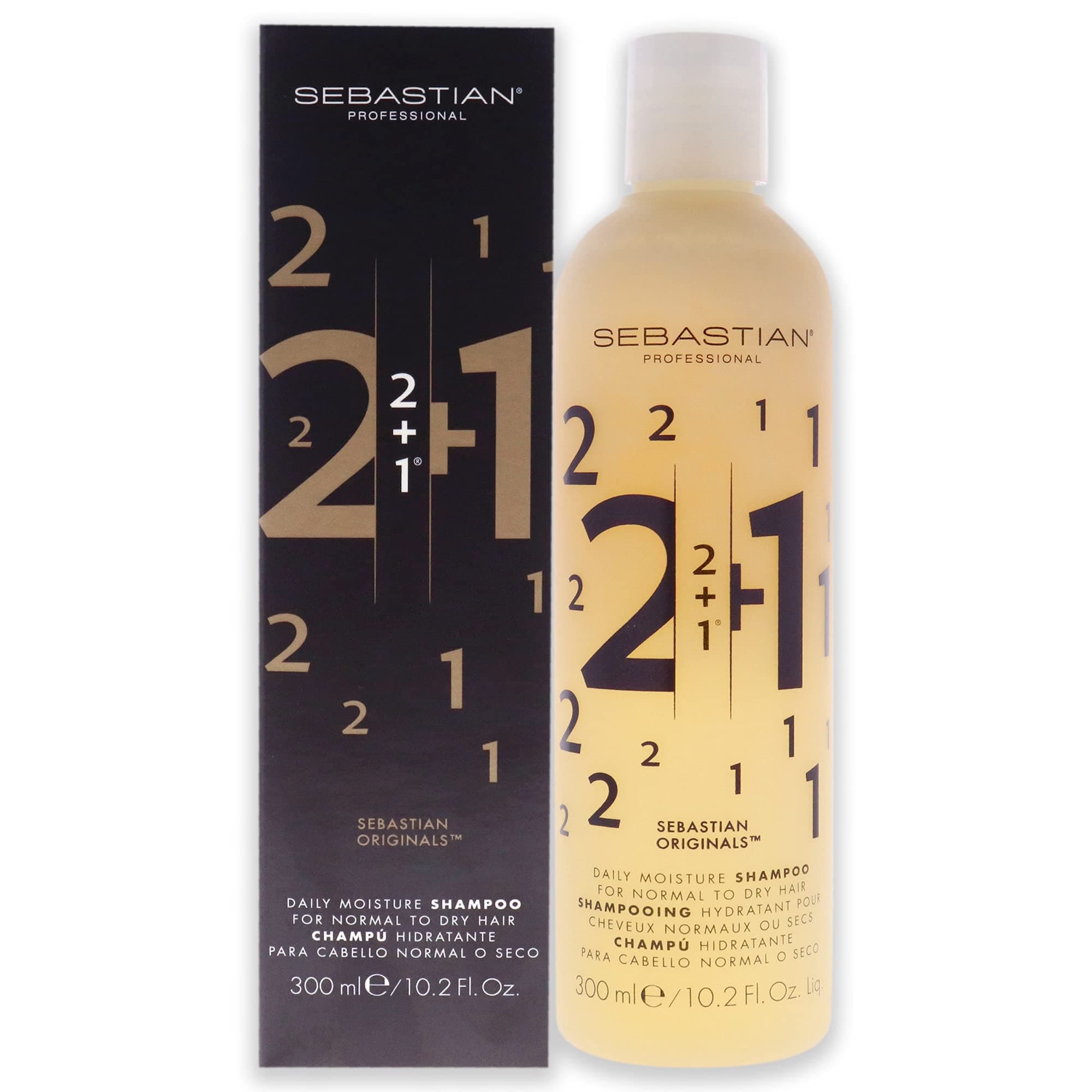 Sebastian 2 + 1 Daily Moisture Shampoo For Unisex 10.2 oz Shampoo