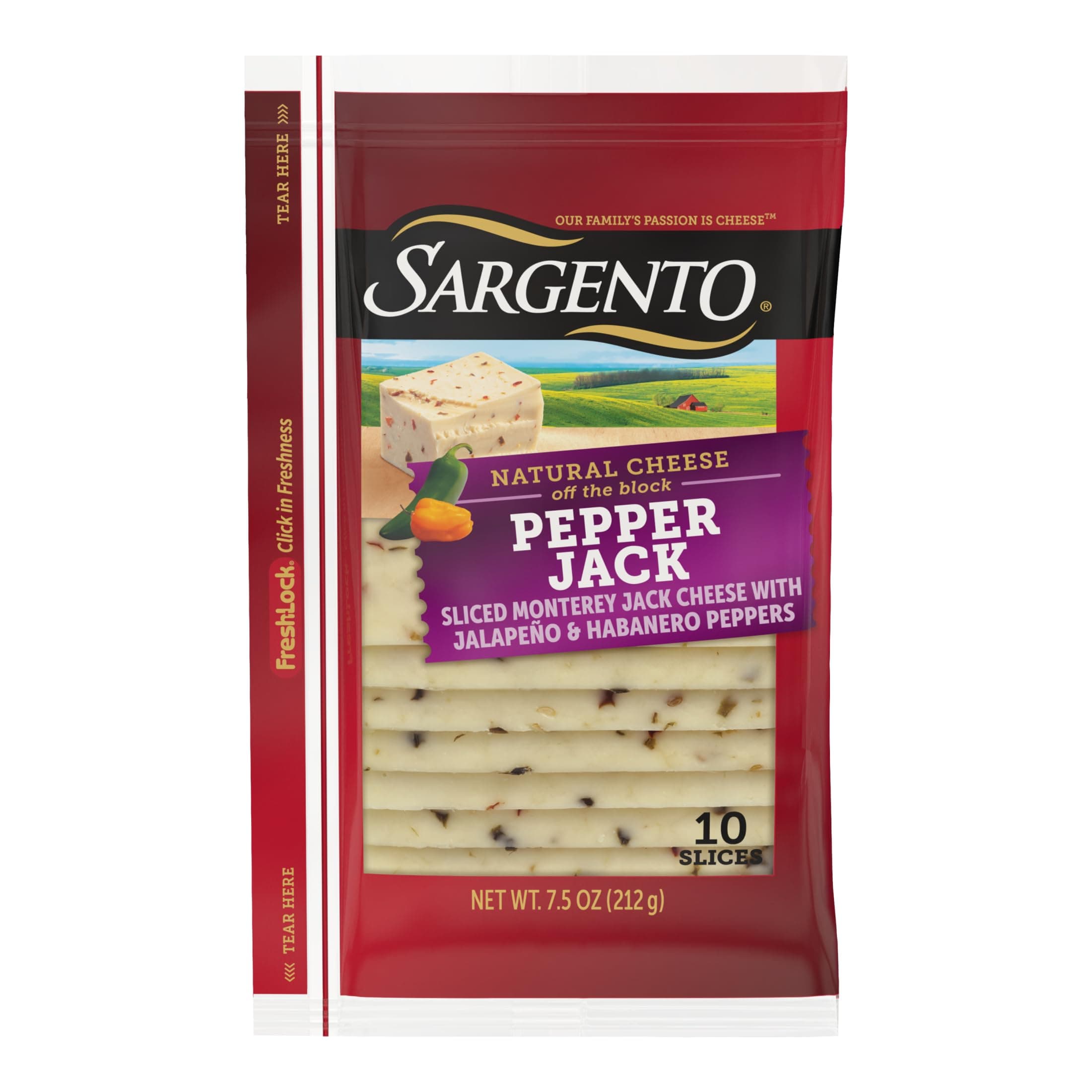 Sargento Sliced Pepper Jack Natural Cheese, 10 slices