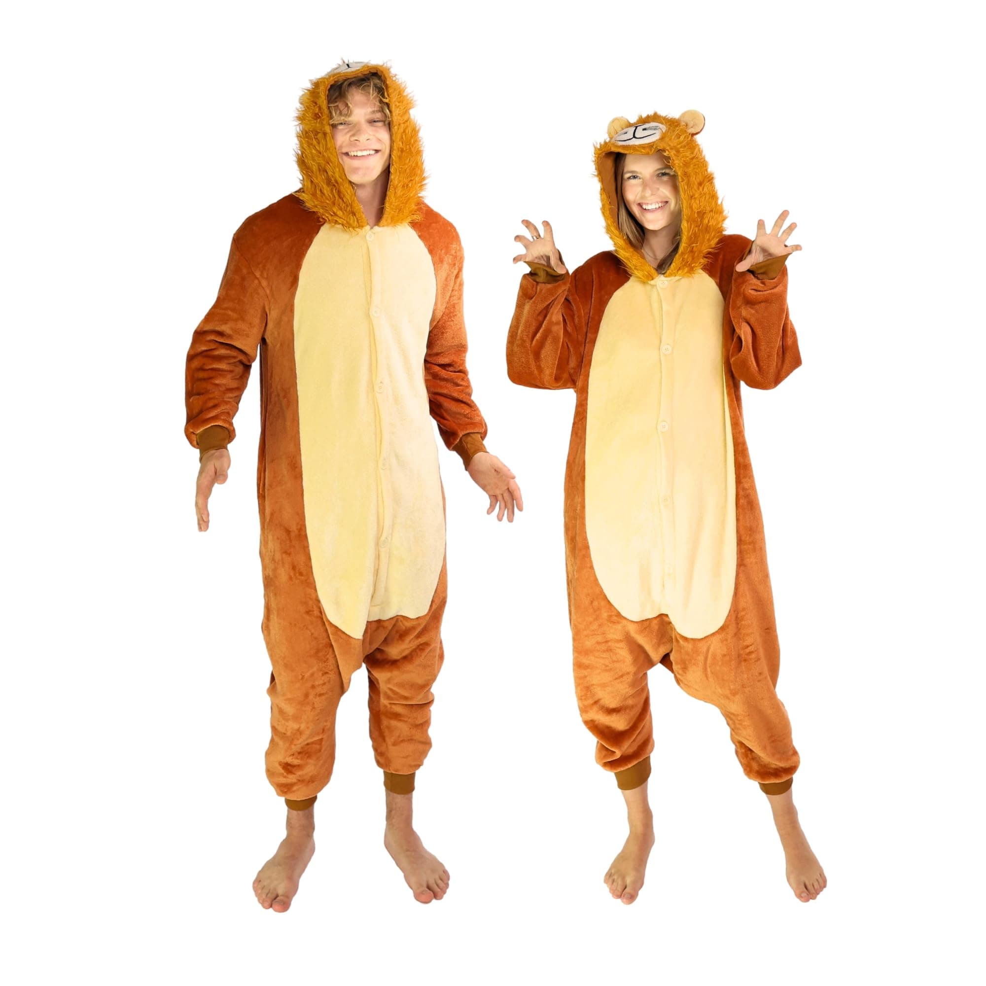Funziez!Funziez! Adult Onesie Halloween Costume - Animal and Sea Creature - Plush One Piece Cosplay Suit for Adults, Men and Women