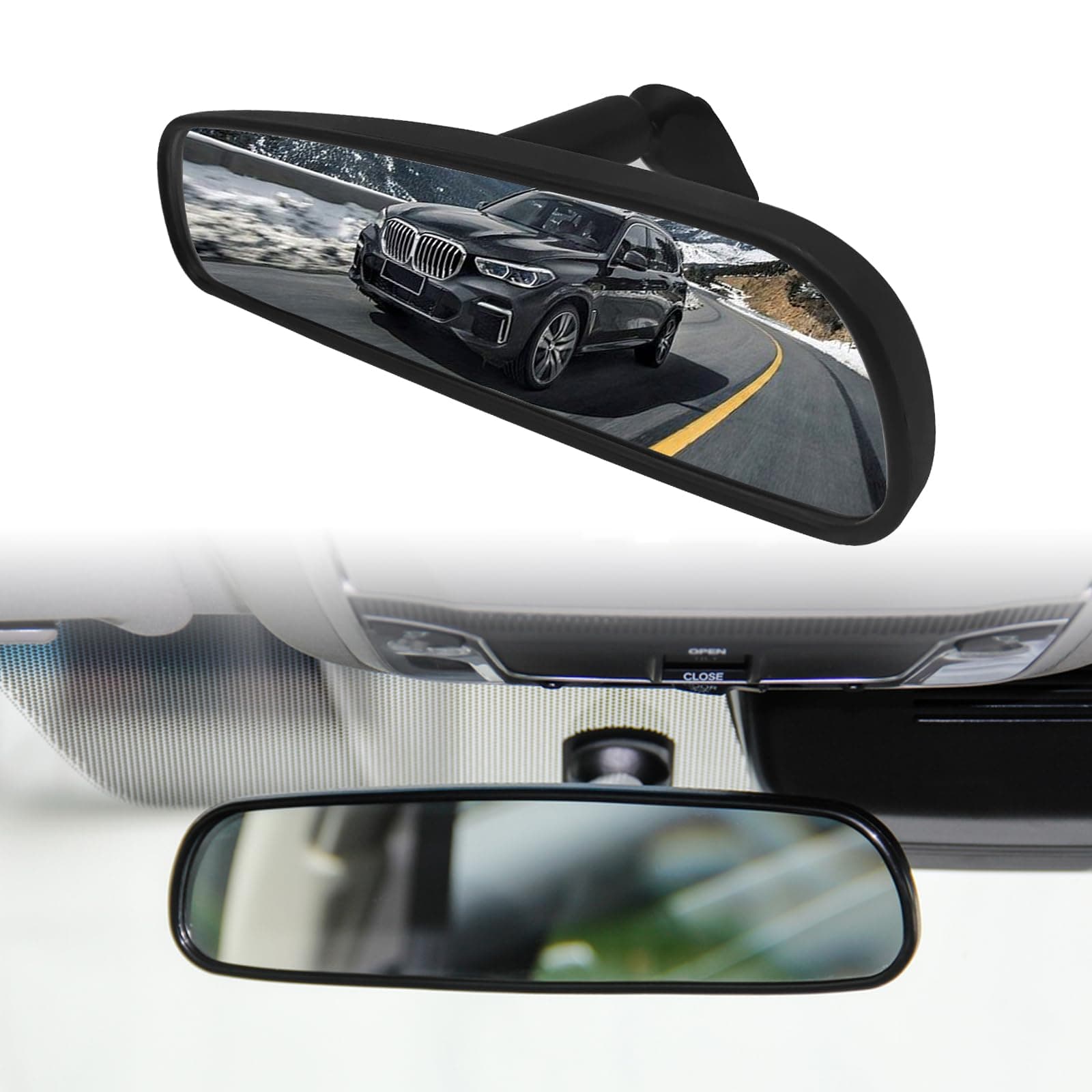 BSAMZO Rear View Mirror Inside The Car Honda Rear View Mirror 76400-SDA-A03 Compatible With Honda Civic Crz Fit Accord