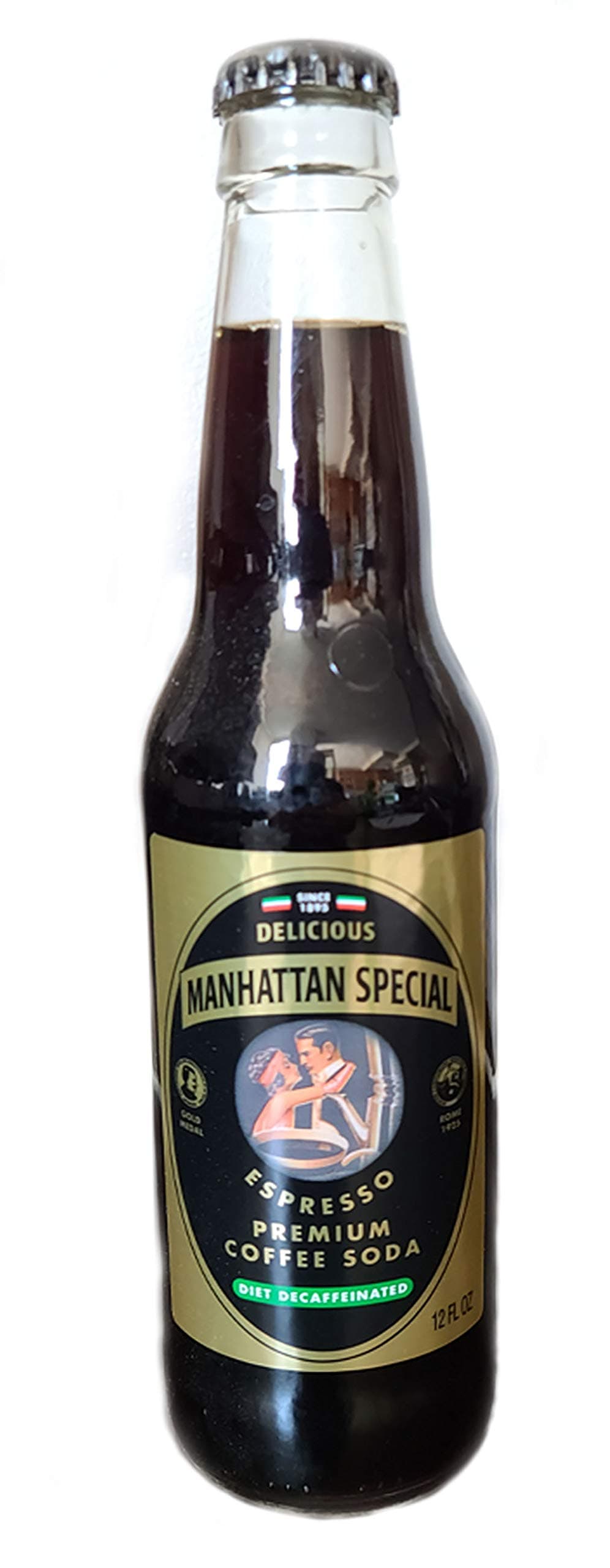 Manhattan Special - Diet Decaffeinated - Espresso Premium Coffee Soda - 12 oz (24 Glass Bottles)
