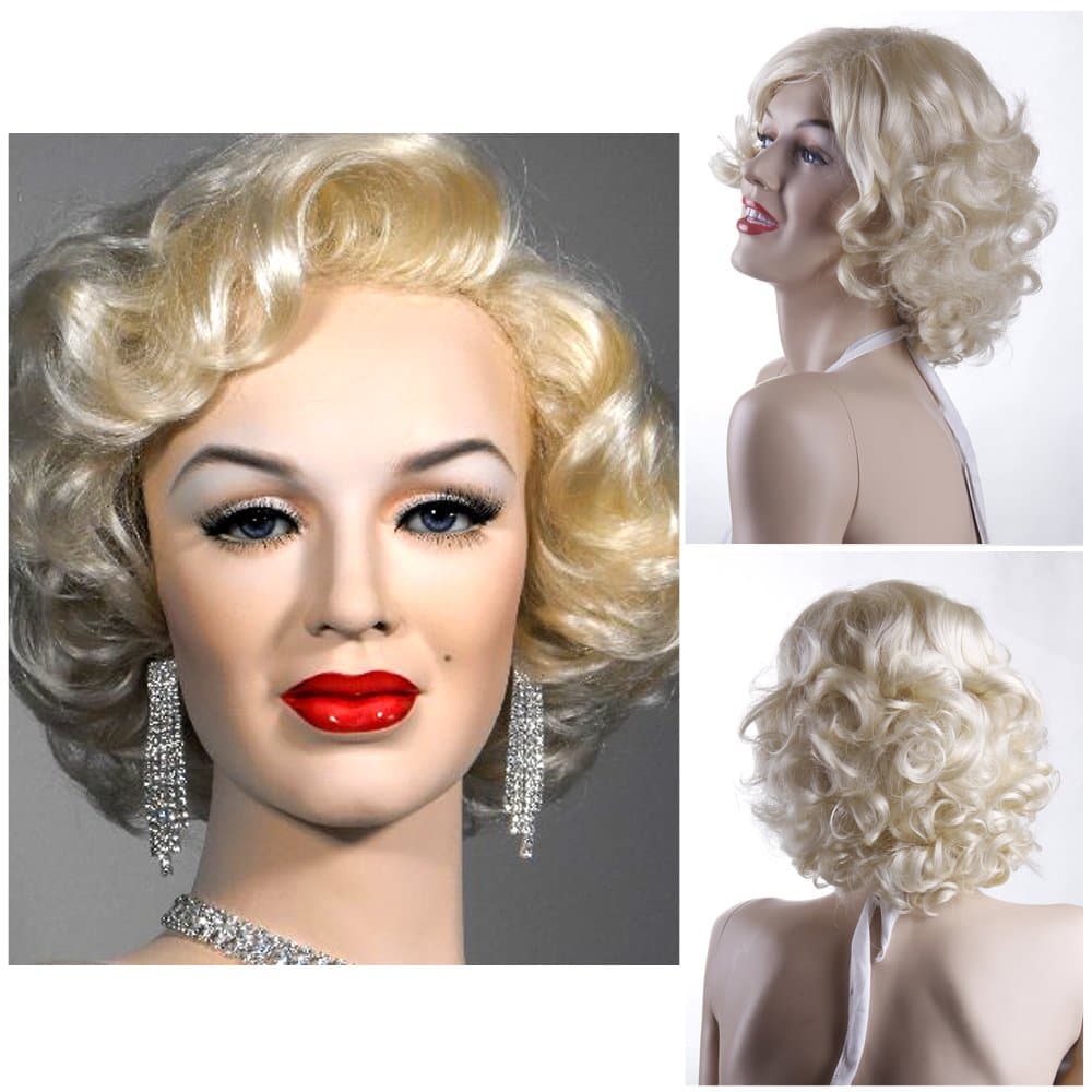 Fashion Marilyn Monroe Wig Short Blonde Women Girls Wig Synthetic Hot 3840