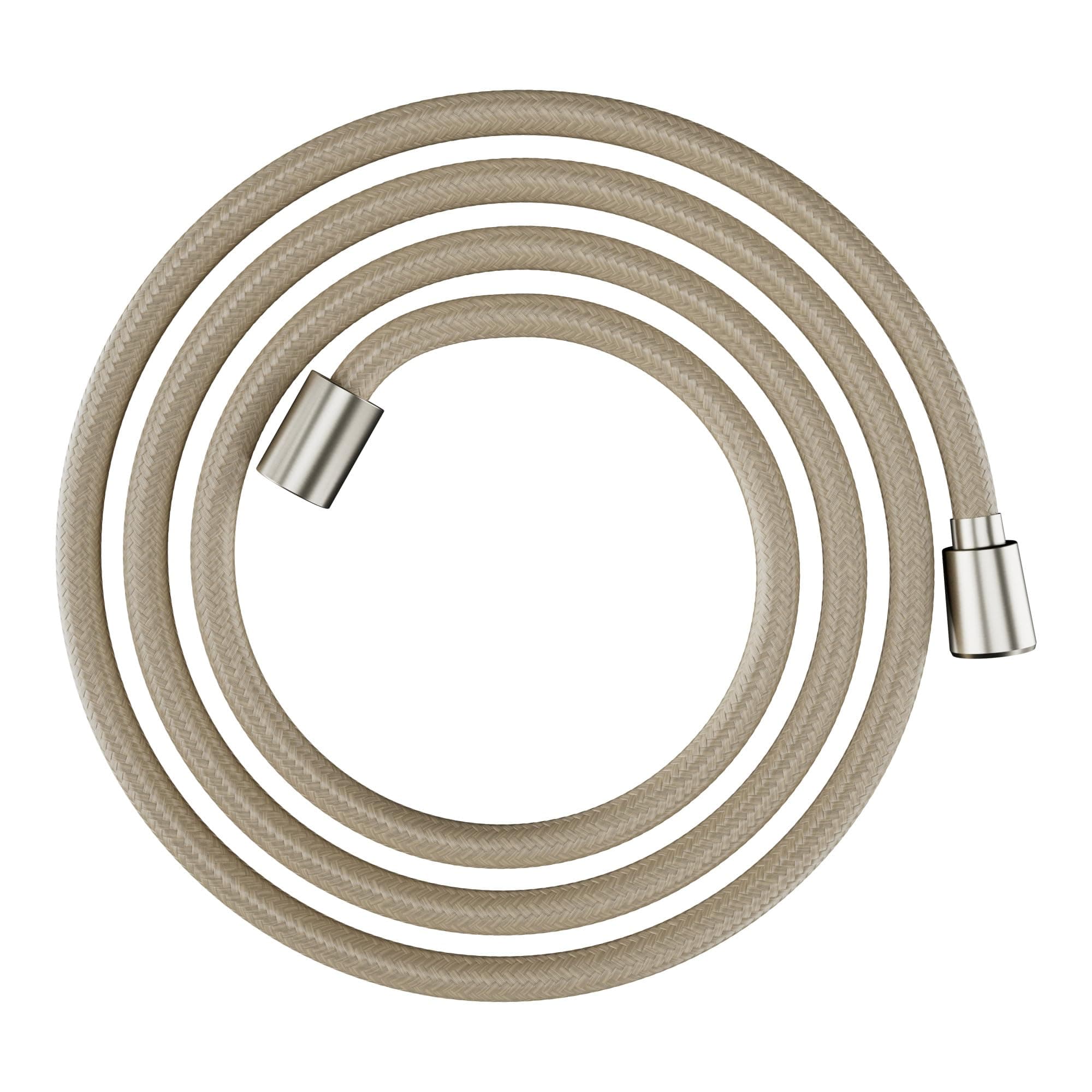 hansgrohe 28230820 DesignFlex Textile Brushed Nickel Handshower Hose, 80-inch