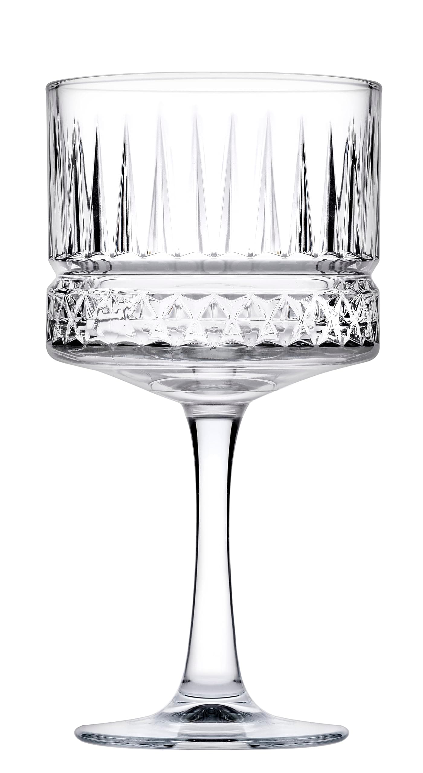 Elysia Cocktail Glass, Set of 4-500 cc, Cocktail Glass for Friends Party, Craft Cocktails, Crystal Clear Glasses for Mixology, DIY Cocktails, Engraved Glass