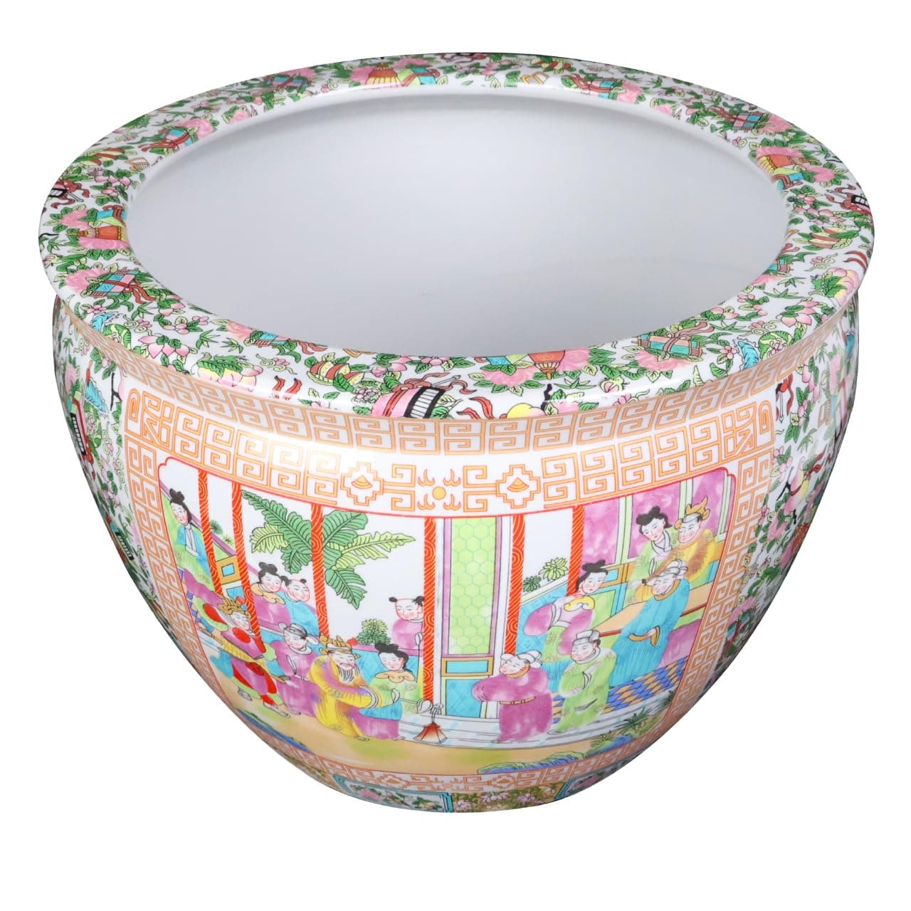 Chinese Rose Medallion Planters 10 in