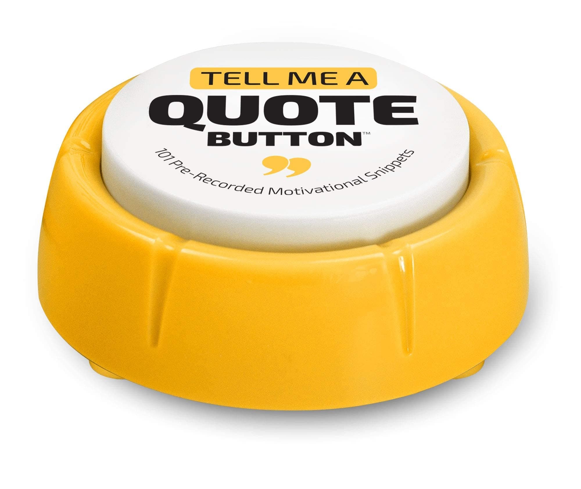Quote Sound Button | Fully Loaded | 101 Pre-Recorded Motivational Quotes | Positive Thinking Easy, Better Than Affirmation Cards | Fun Novelty Gag Inspirational Gift | Cool Desk Decor Gadget