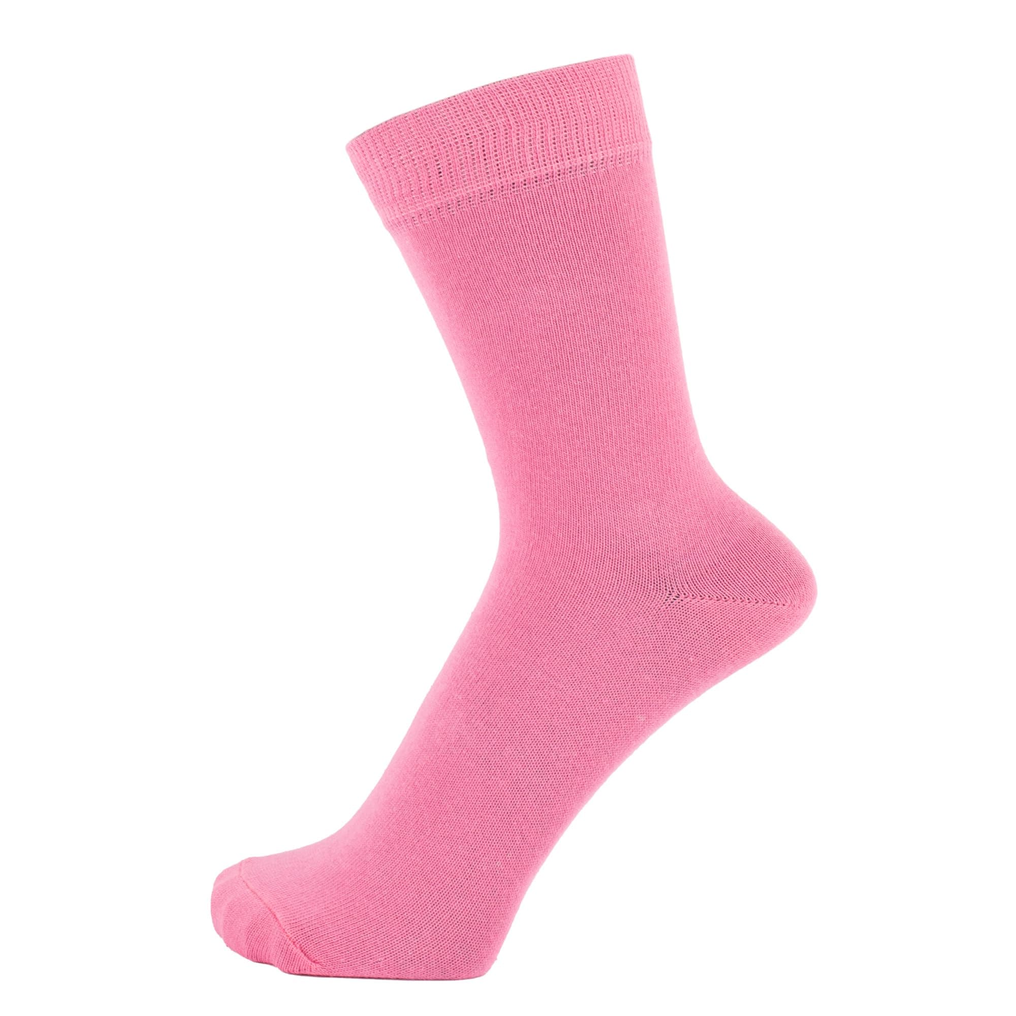 Finest Combed Cotton Dress Socks in Plain Colours for Men, Women