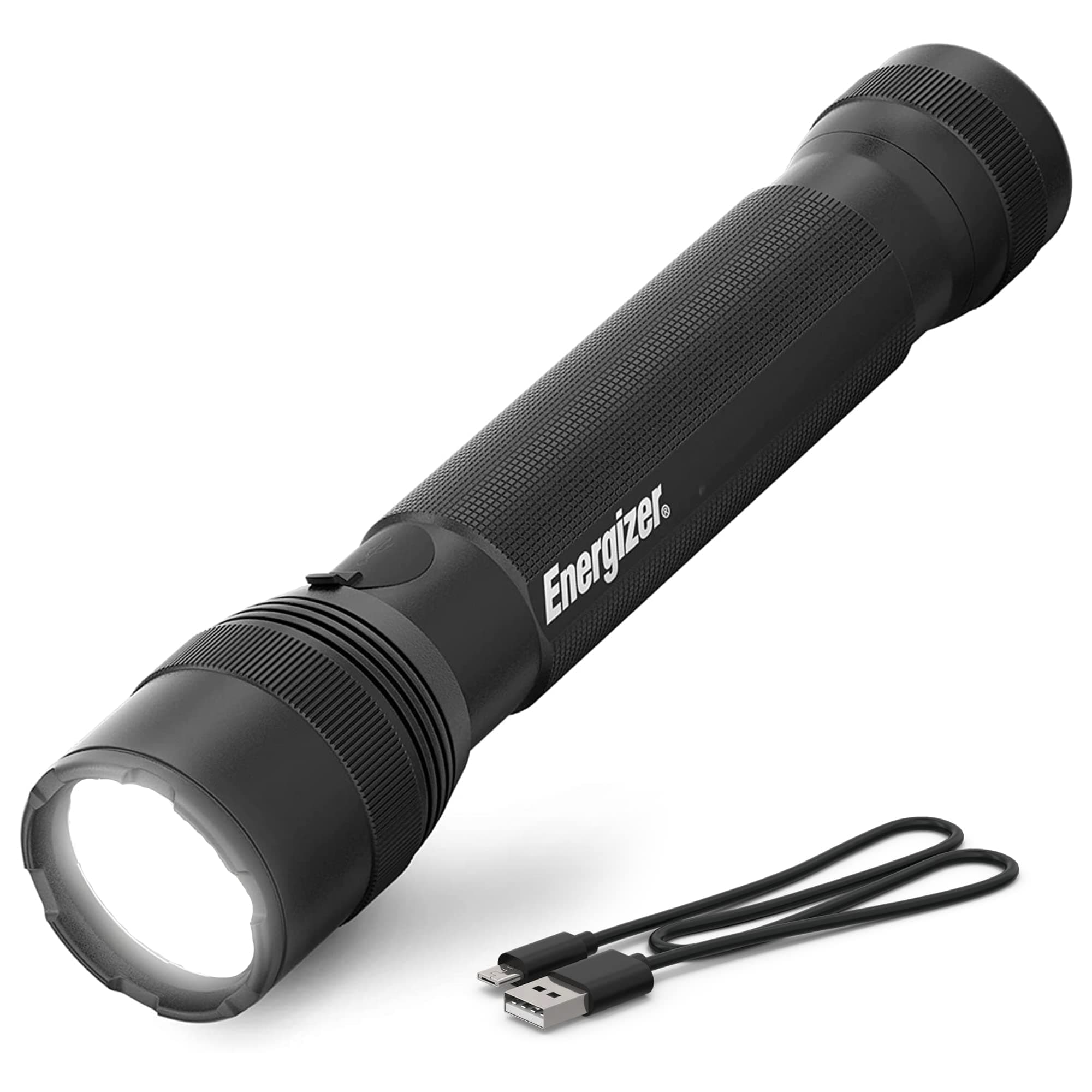 TacR-1000 Flashlight Rechargeable, Bright Rechargeable Tactical Flashlight for Emergencies and Camping Gear, Water Resistant Flashlight, USB Included